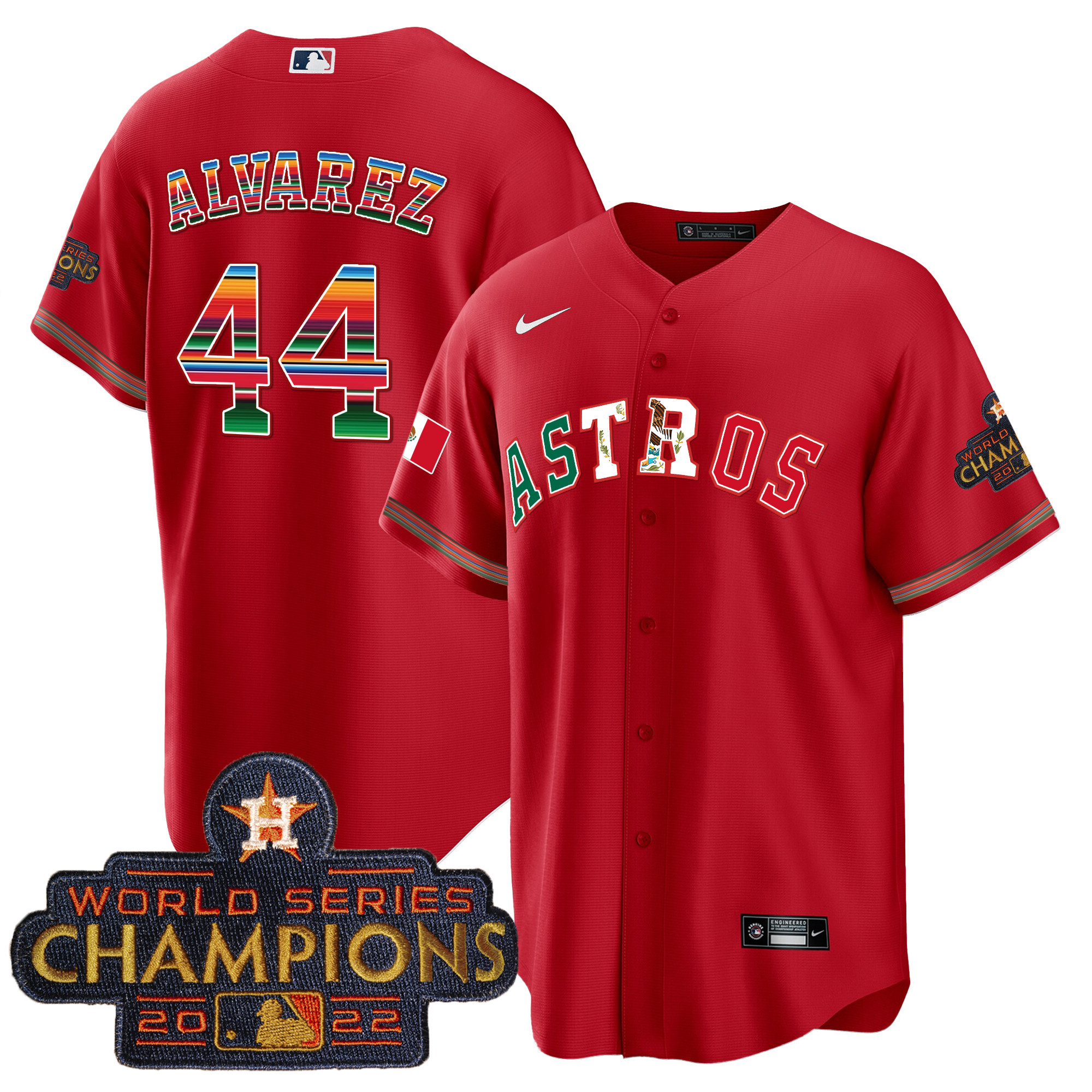 Men's Astros Mexico Cool Base Limited Jersey V3 - All Stitched - Image 36