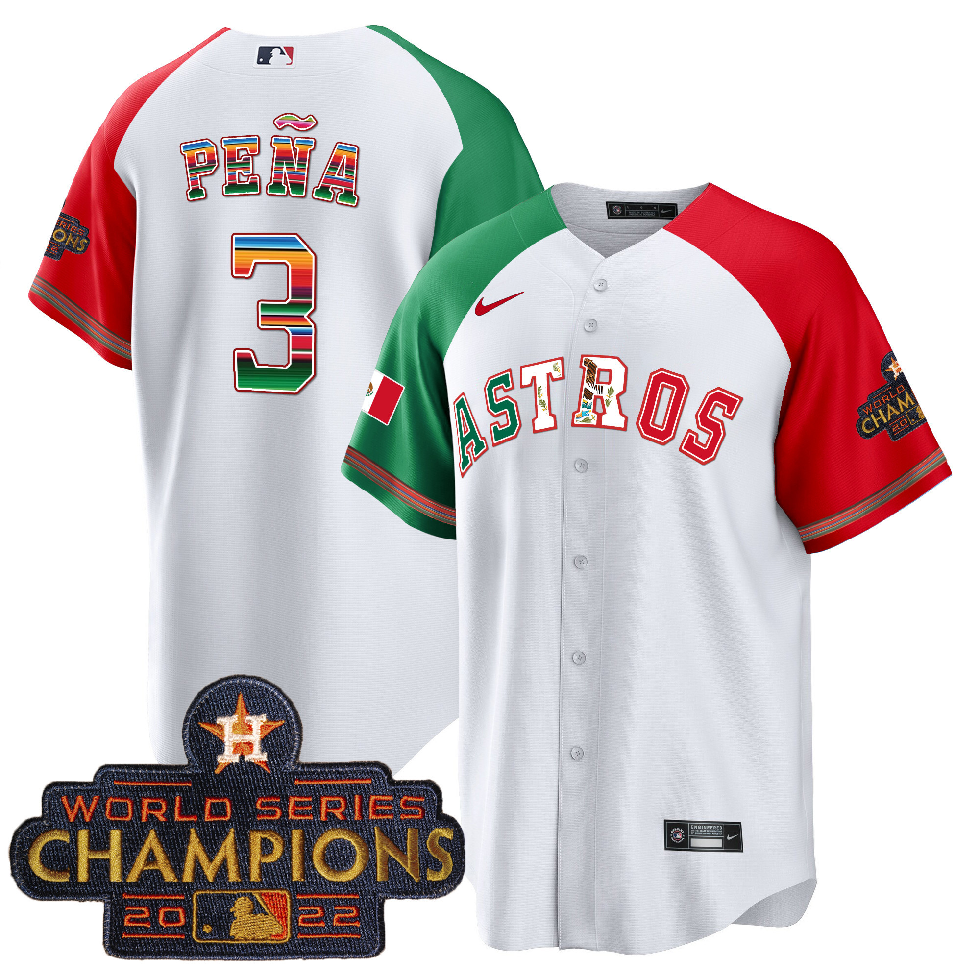 Men's Astros Mexico Cool Base Limited Jersey V3 - All Stitched - Image 41