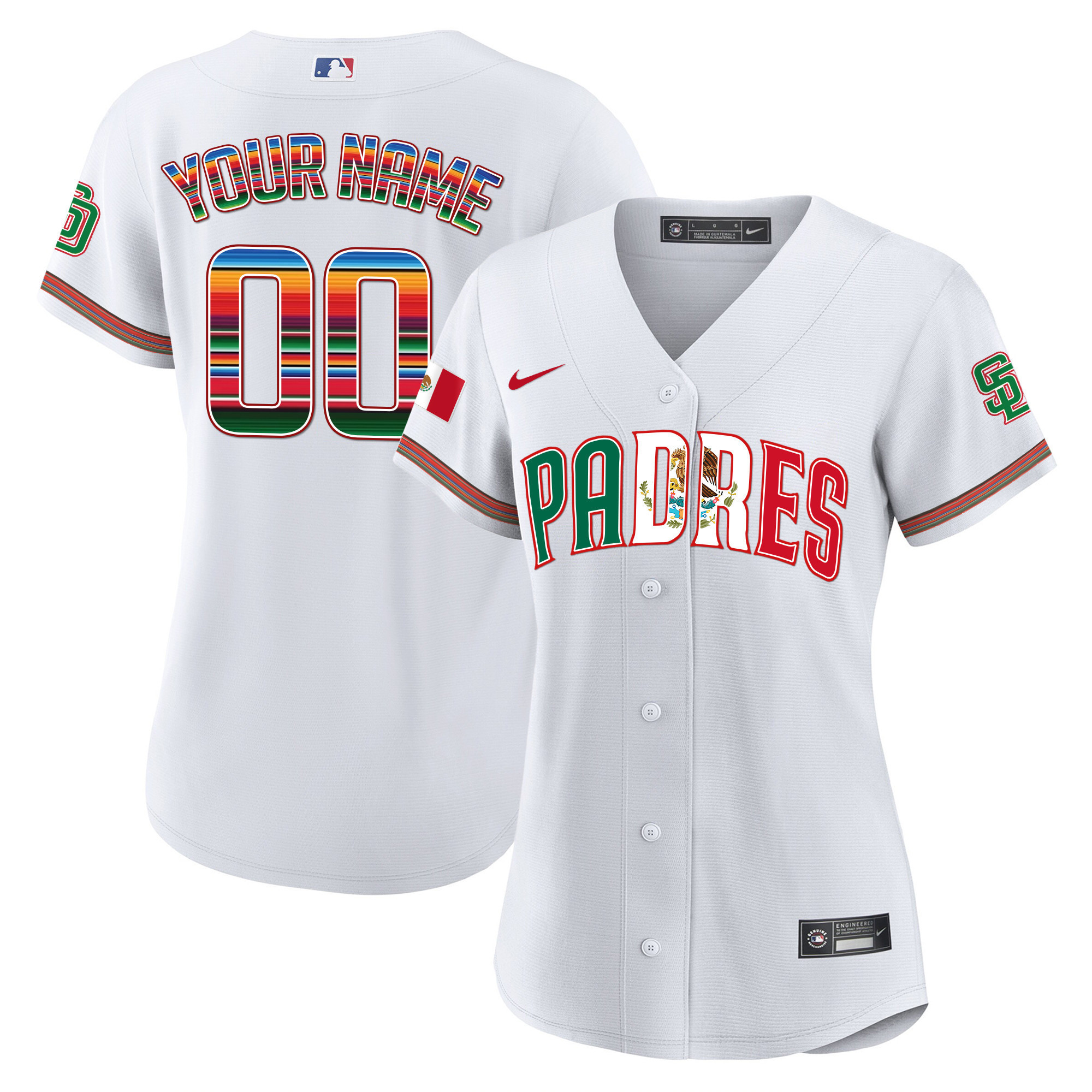 San Diego Padres Mexico Cool Base Limited Custom Jersey V2 - All Stitched - Image 7