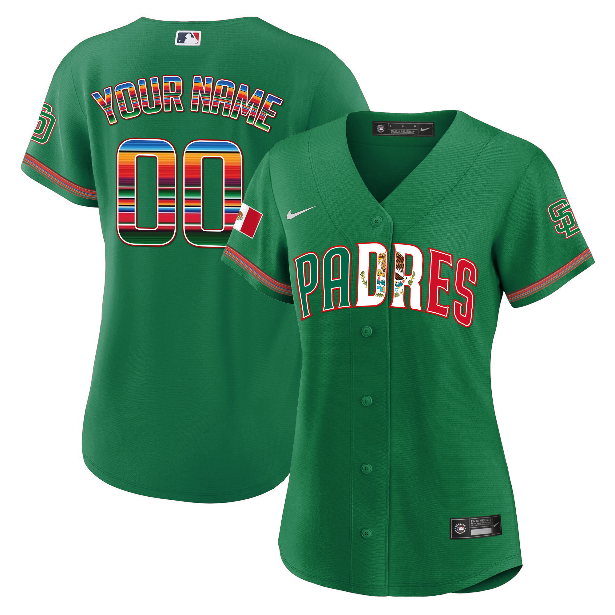 San Diego Padres Mexico Cool Base Limited Custom Jersey V2 - All Stitched - Image 10