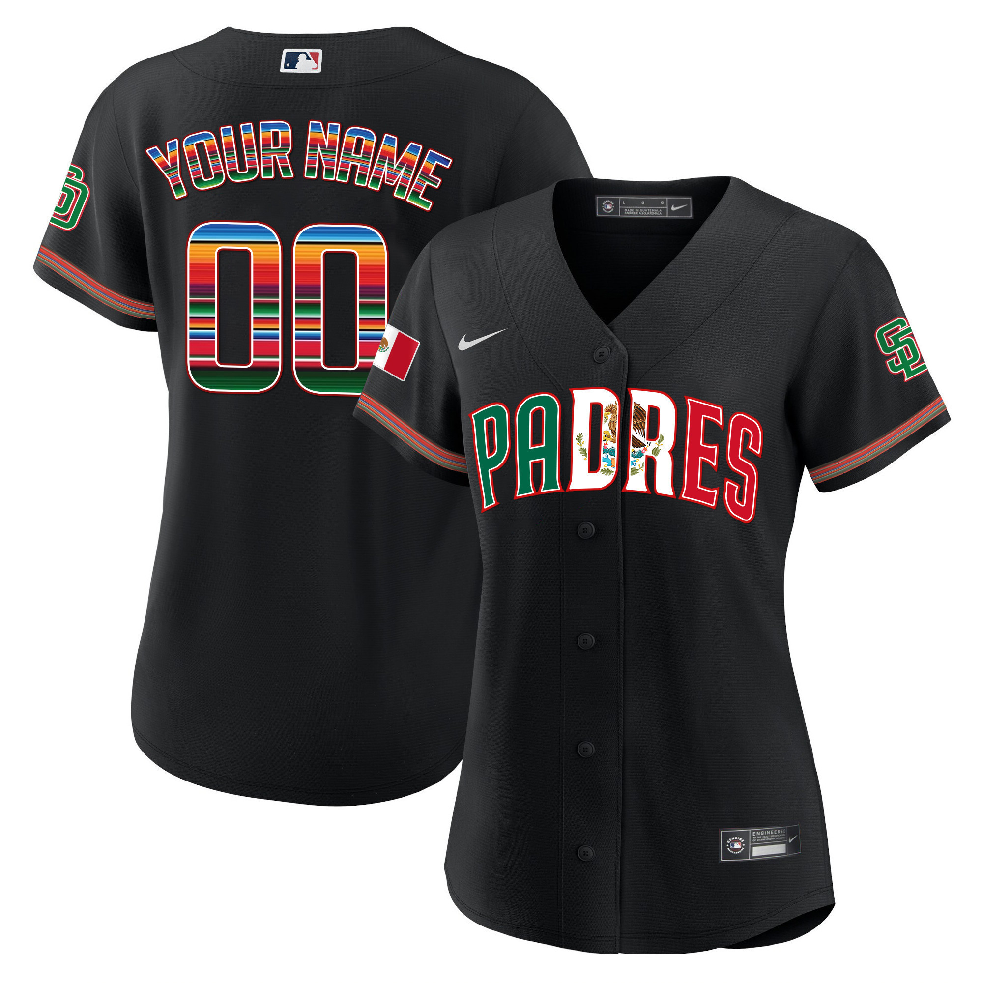 San Diego Padres Mexico Cool Base Limited Custom Jersey V2 - All Stitched - Image 8