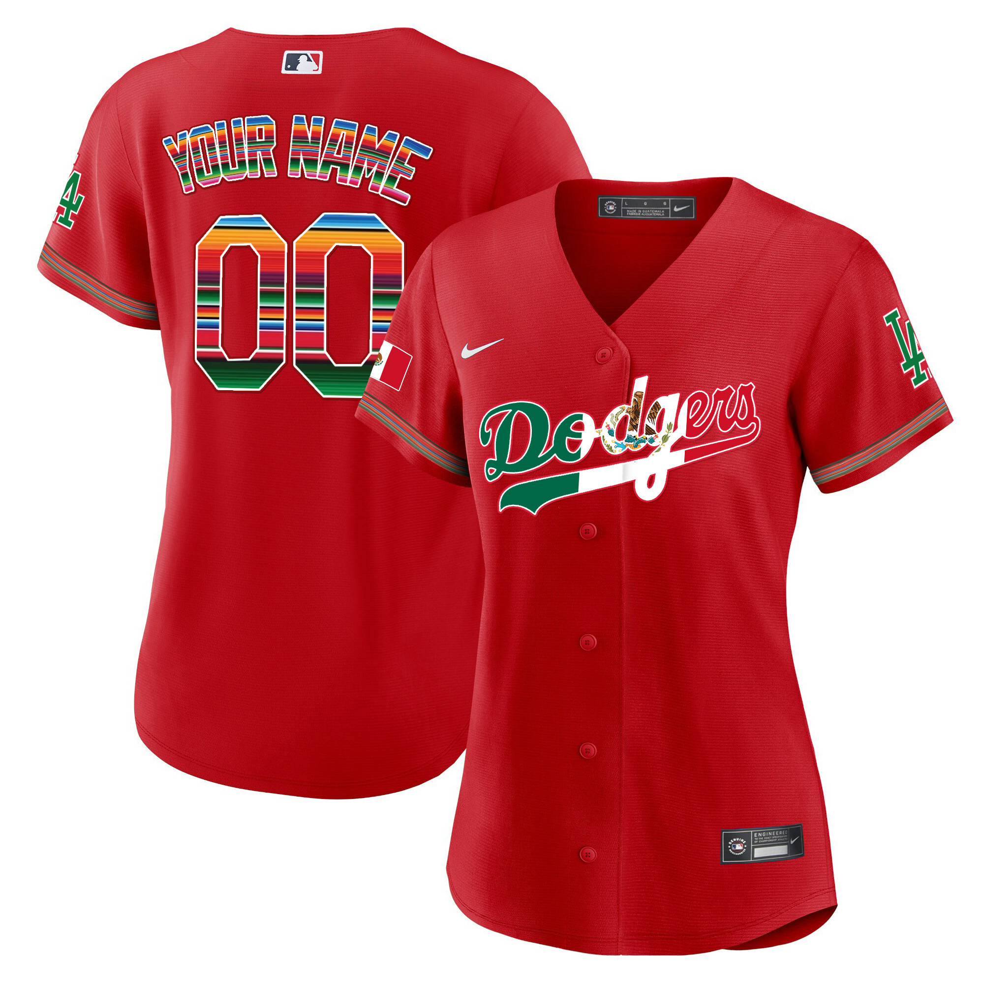 Dodgers Mexico Cool Base Limited Custom Jersey V4 - All Stitched - Image 12