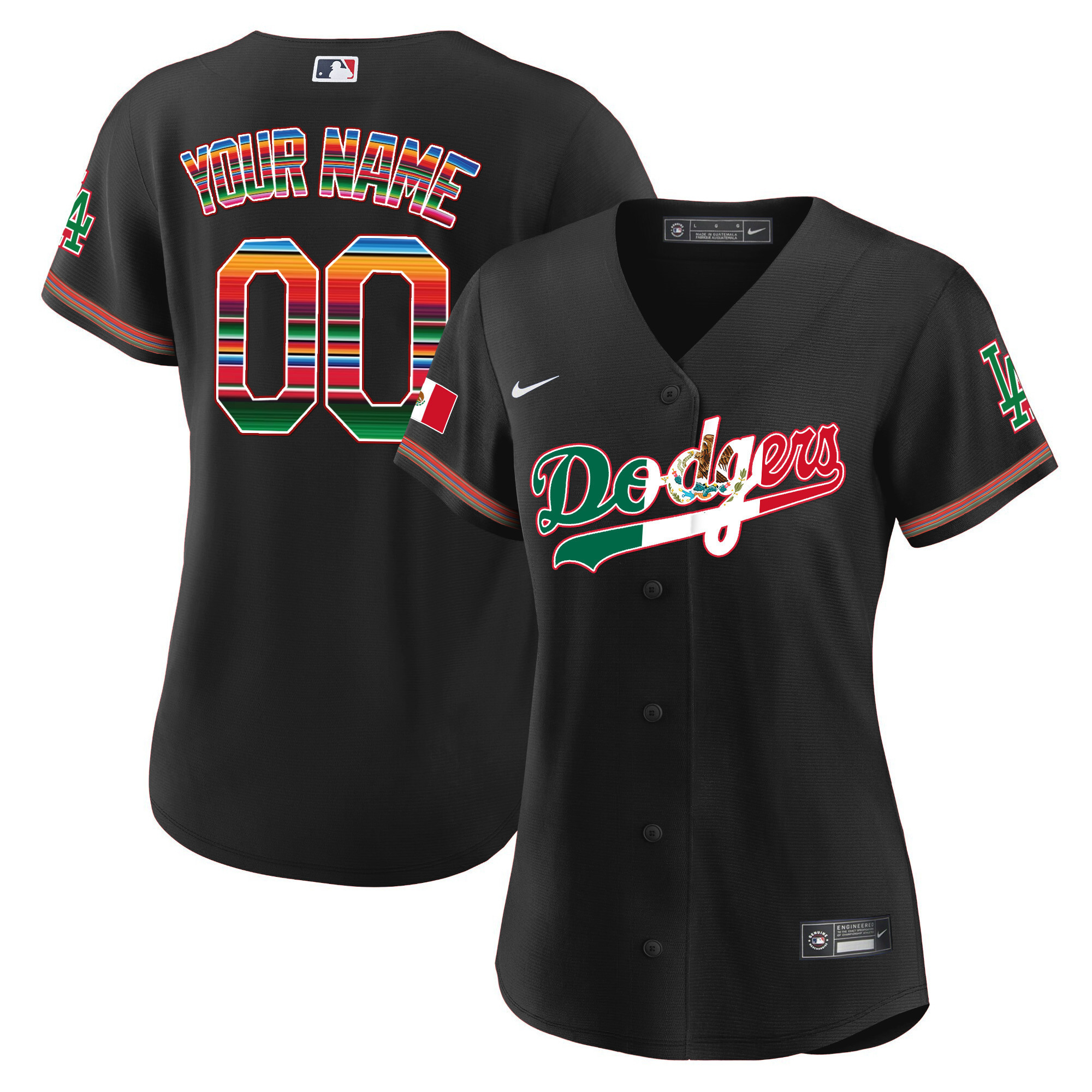 Dodgers Mexico Cool Base Limited Custom Jersey V4 - All Stitched - Image 9