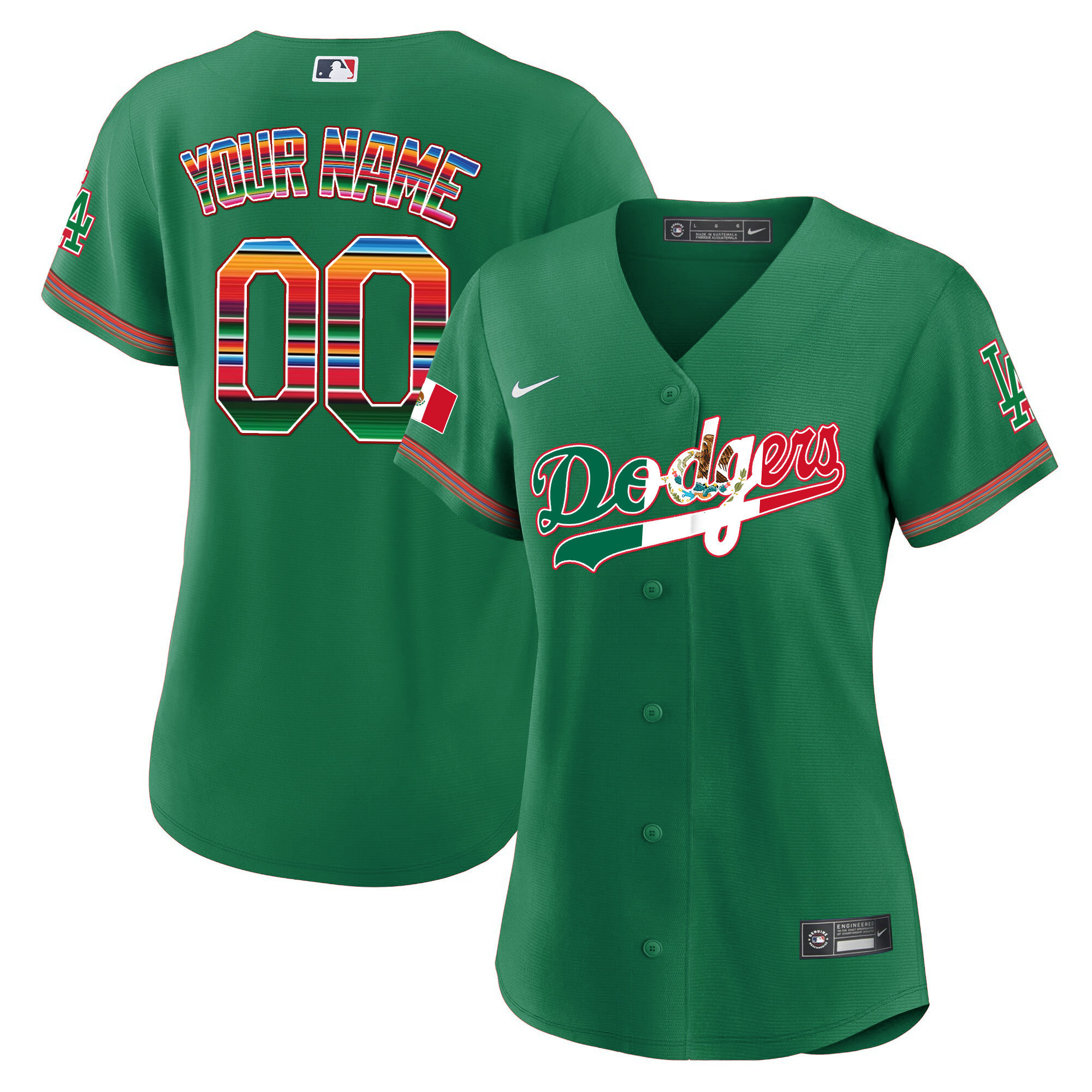 Dodgers Mexico Cool Base Limited Custom Jersey V4 - All Stitched - Image 11