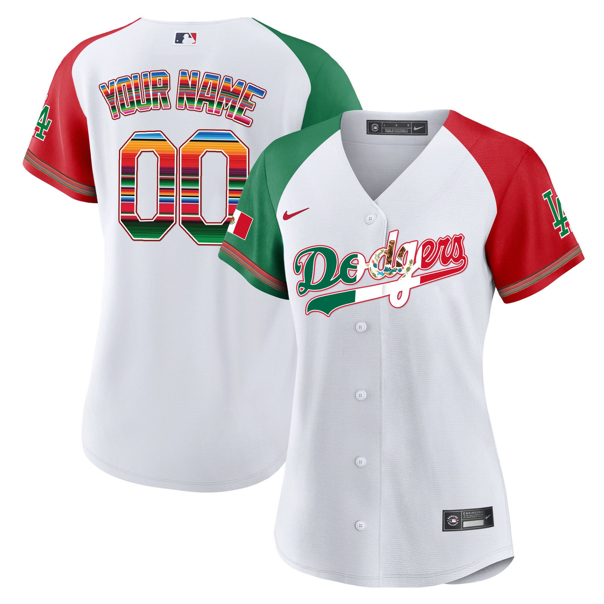Dodgers Mexico Cool Base Limited Custom Jersey V4 - All Stitched - Image 10
