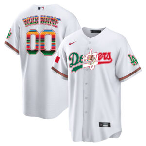 Dodgers Mexico Cool Base Limited Custom Jersey V4 - All Stitched