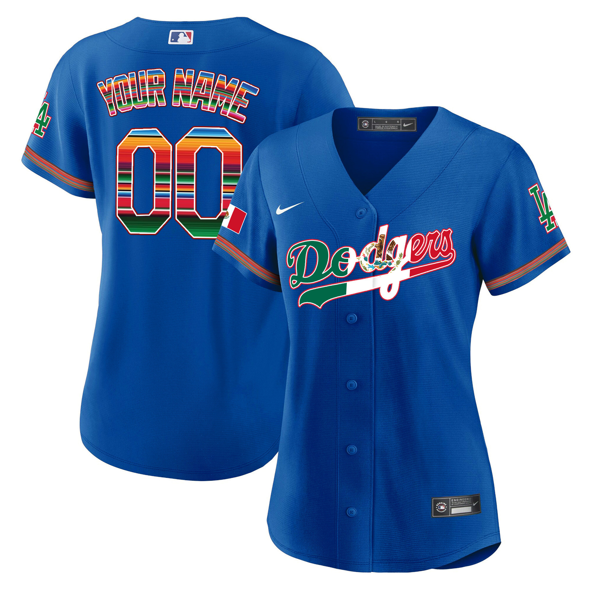 Dodgers Mexico Cool Base Limited Custom Jersey V4 - All Stitched - Image 8