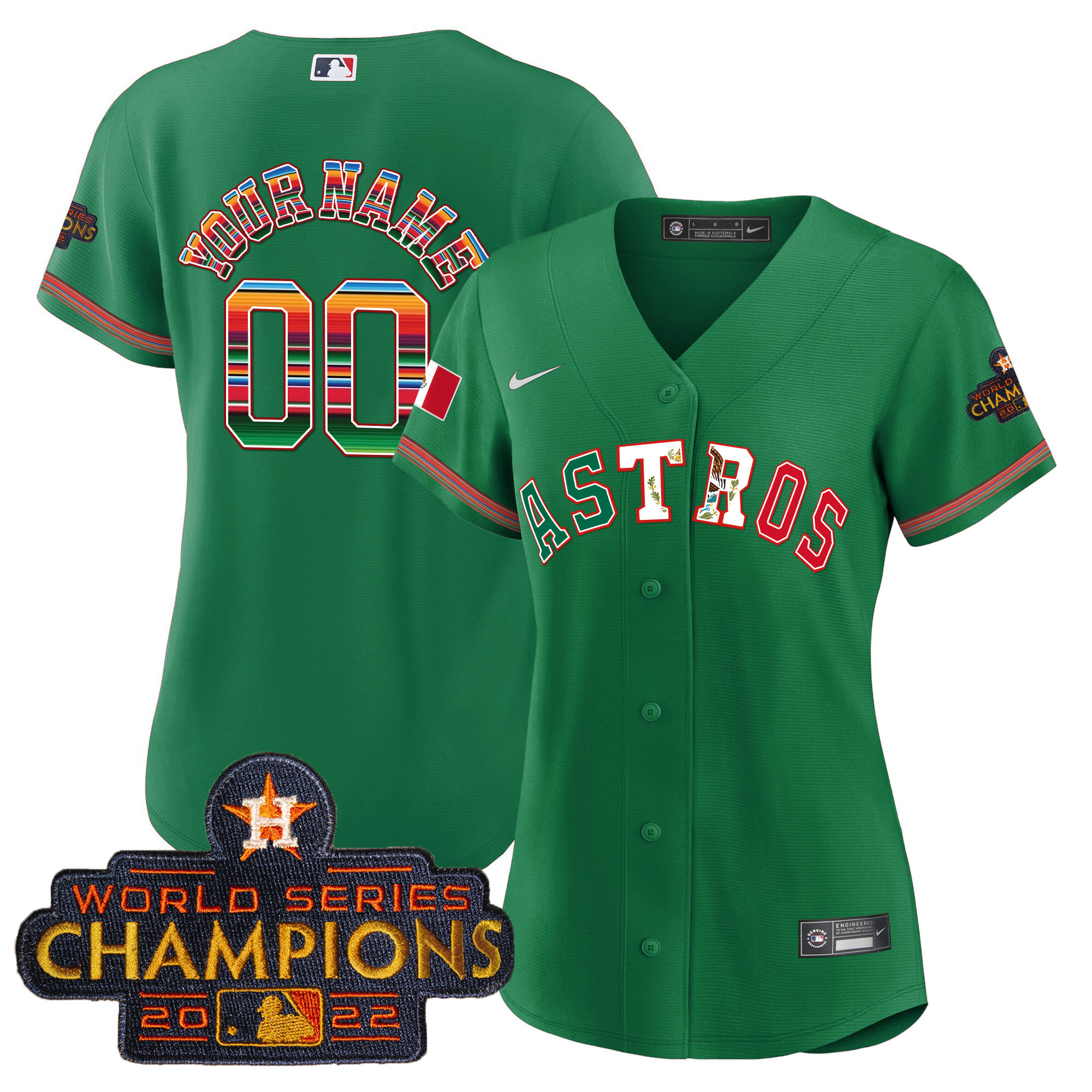 Astros Mexico Cool Base Limited Custom Jersey V3 - All Stitched - Image 10