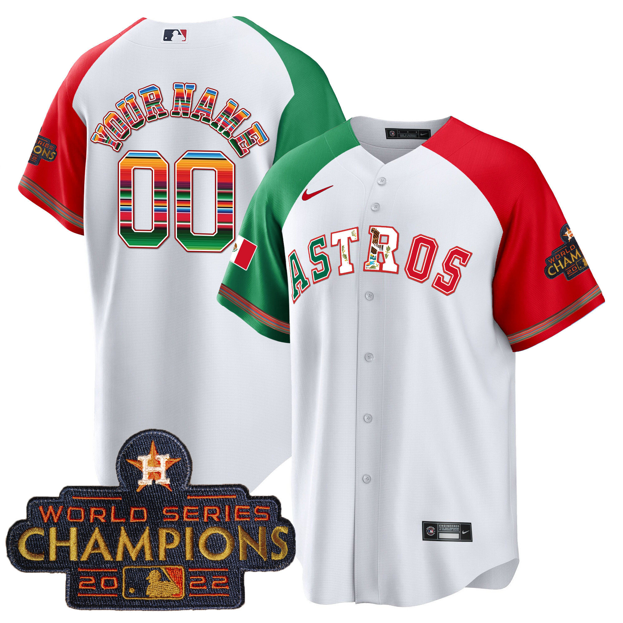 Astros Mexico Cool Base Limited Custom Jersey V3 - All Stitched - Image 6