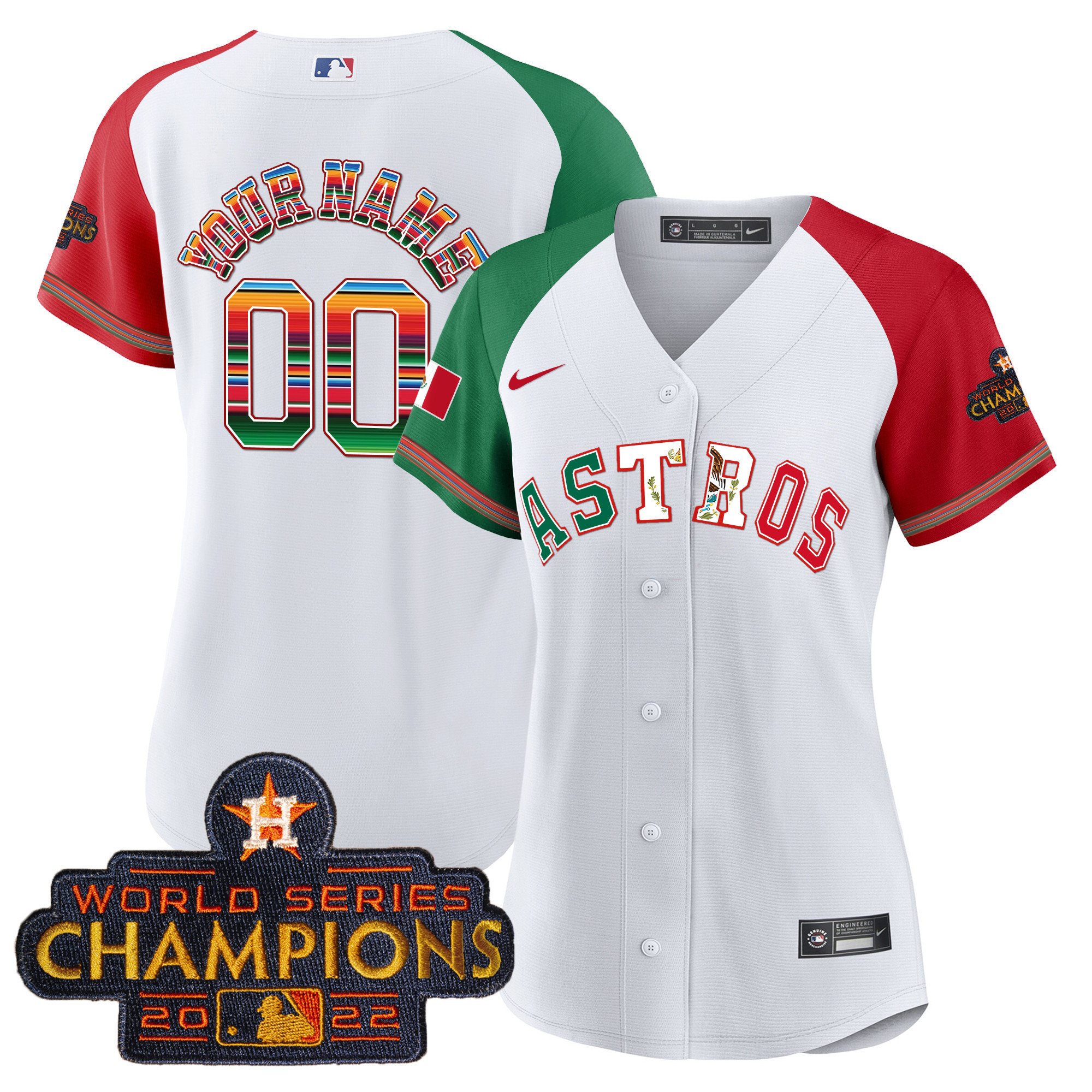 Astros Mexico Cool Base Limited Custom Jersey V3 - All Stitched - Image 12