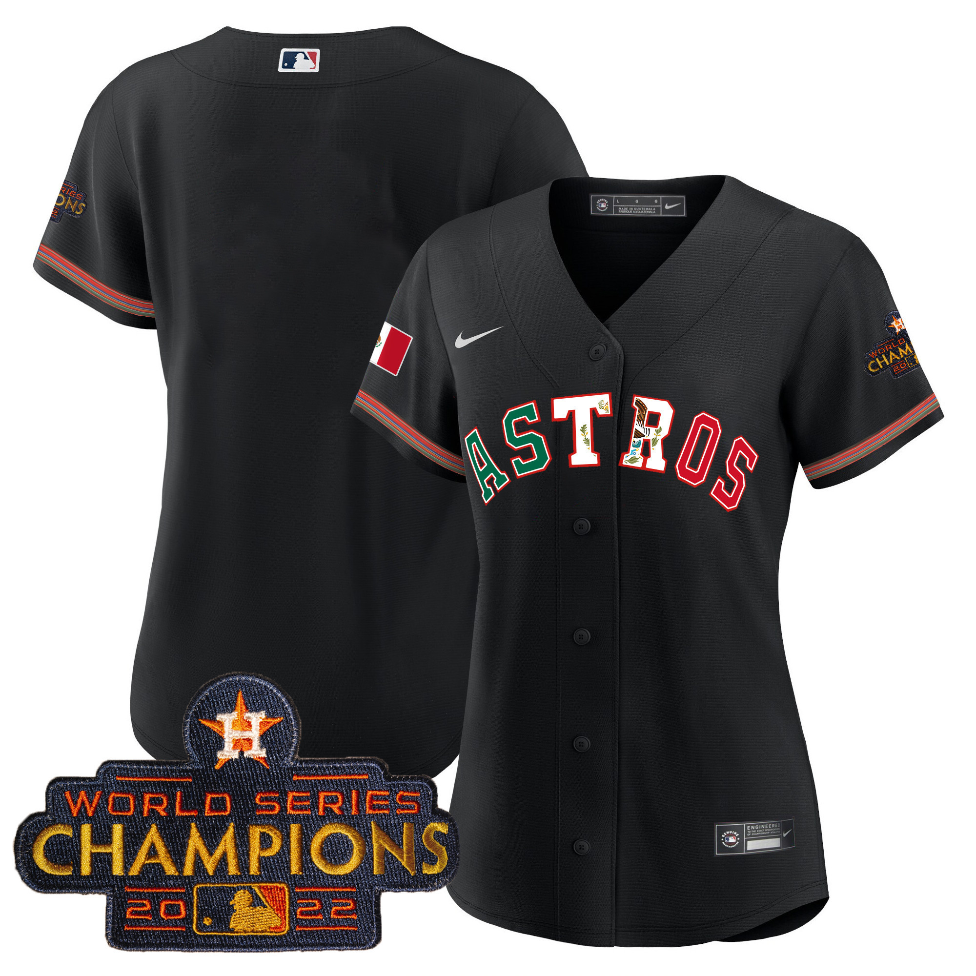 Women's Astros Mexico Baseball Limited Jersey V3 - All Stitched - Image 8