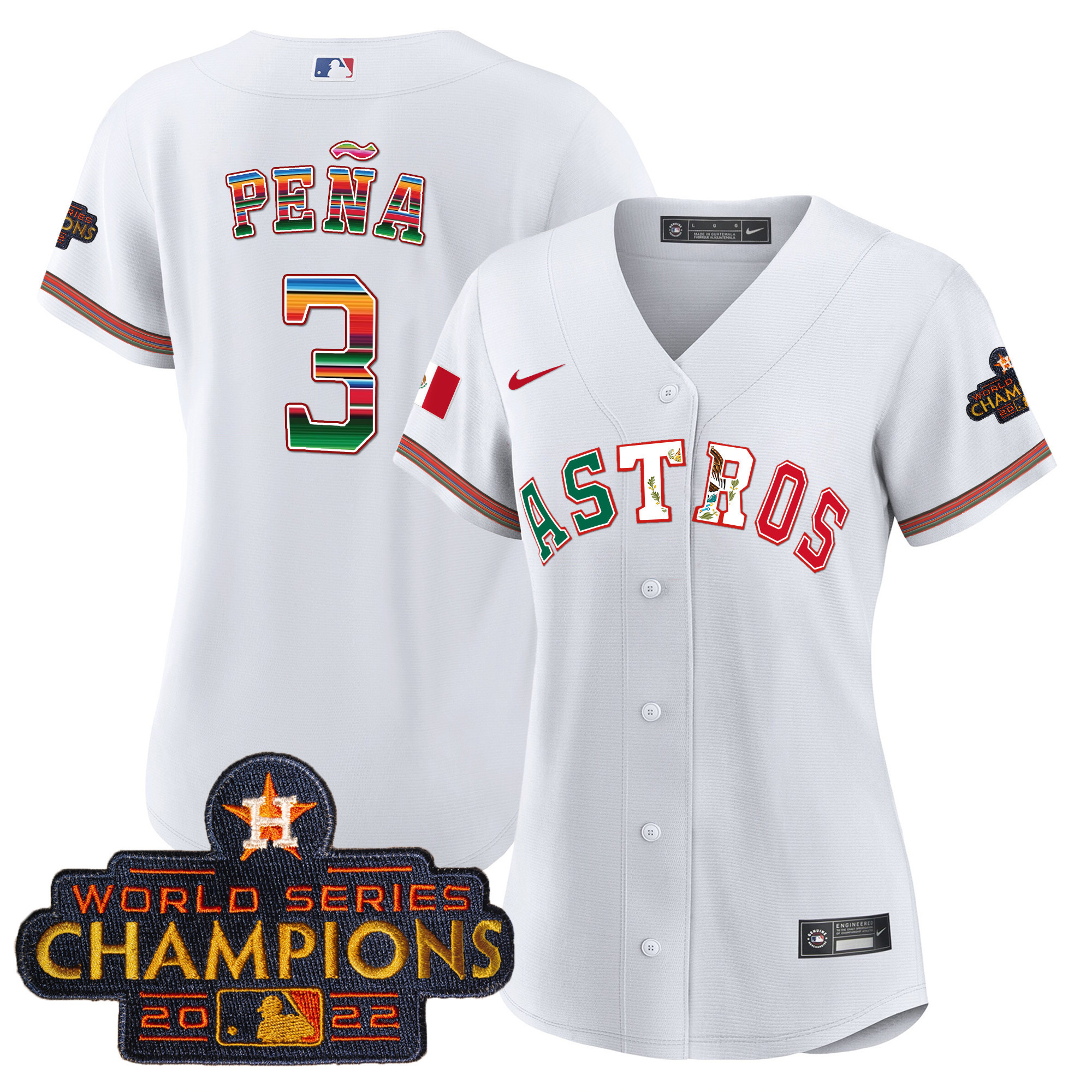 Women's Astros Mexico Baseball Limited Jersey V3 - All Stitched - Image 17