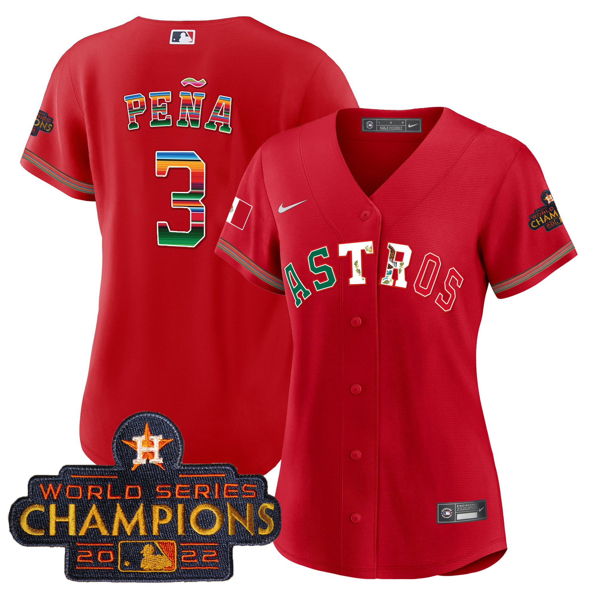 Women's Astros Mexico Baseball Limited Jersey V3 - All Stitched - Image 33