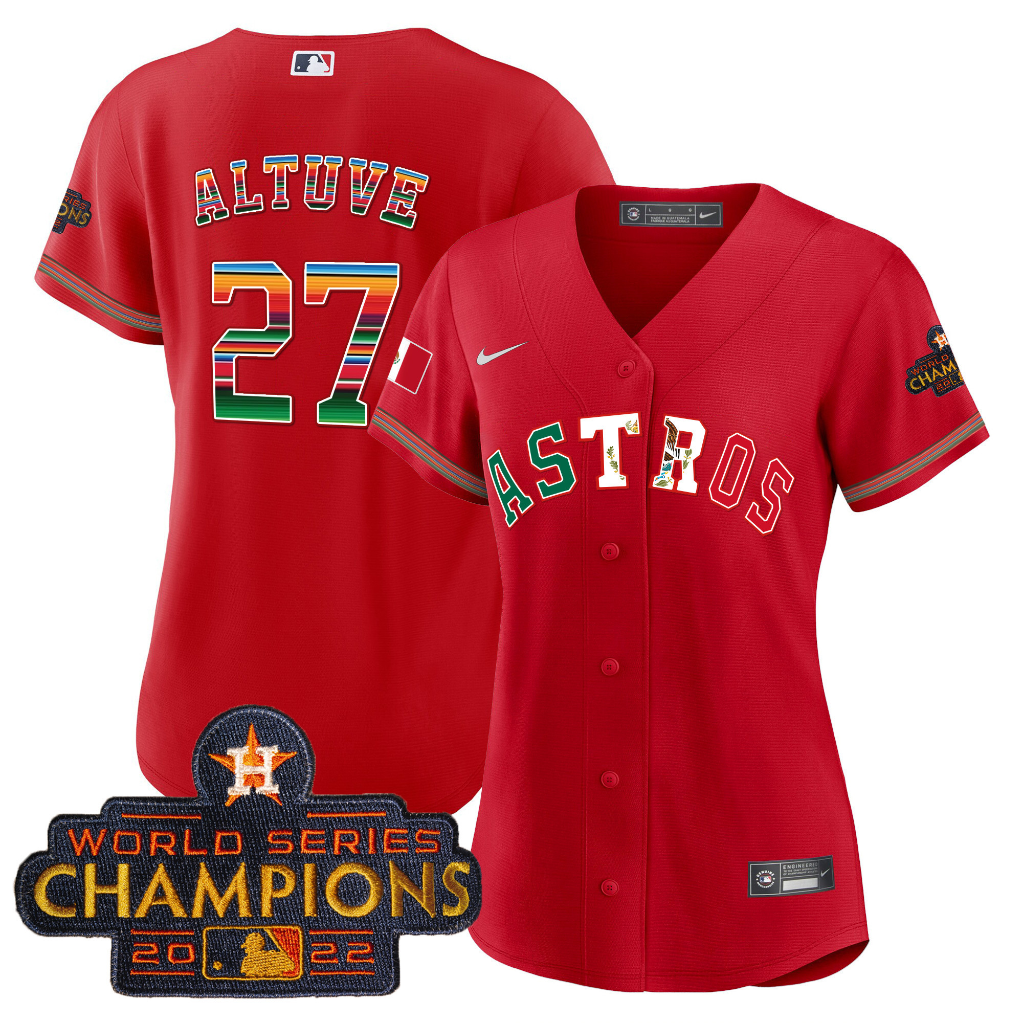 Women's Astros Mexico Baseball Limited Jersey V3 - All Stitched - Image 35