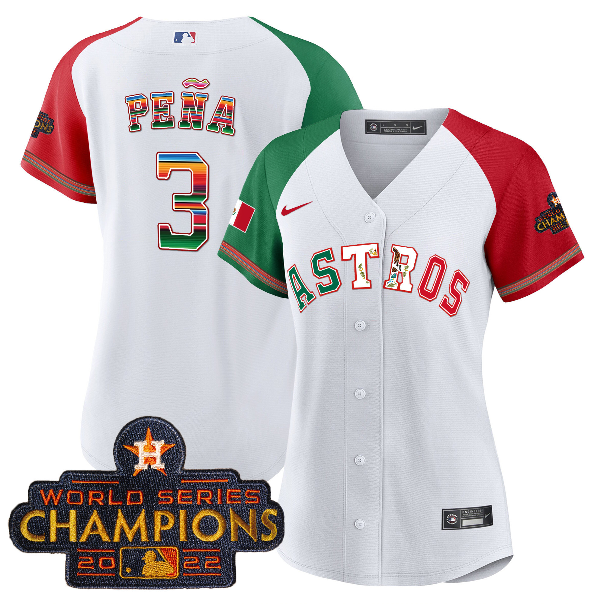 Women's Astros Mexico Baseball Limited Jersey V3 - All Stitched - Image 41