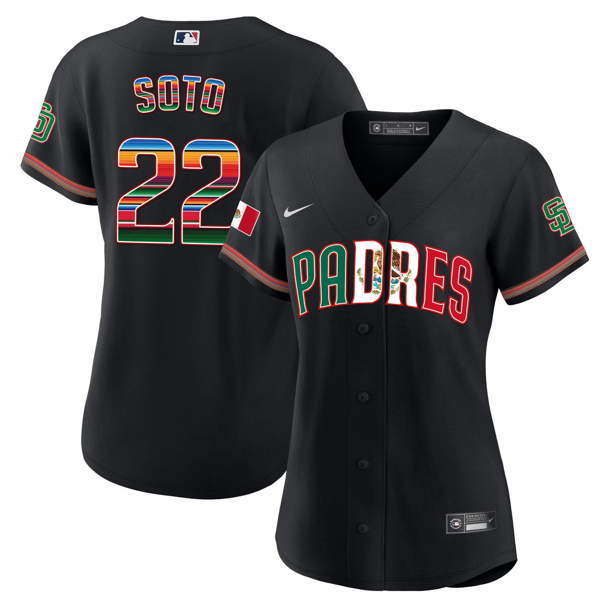 Women's San Diego Padres Mexico Cool Base Limited Jersey V2 - All Stitched - Image 10