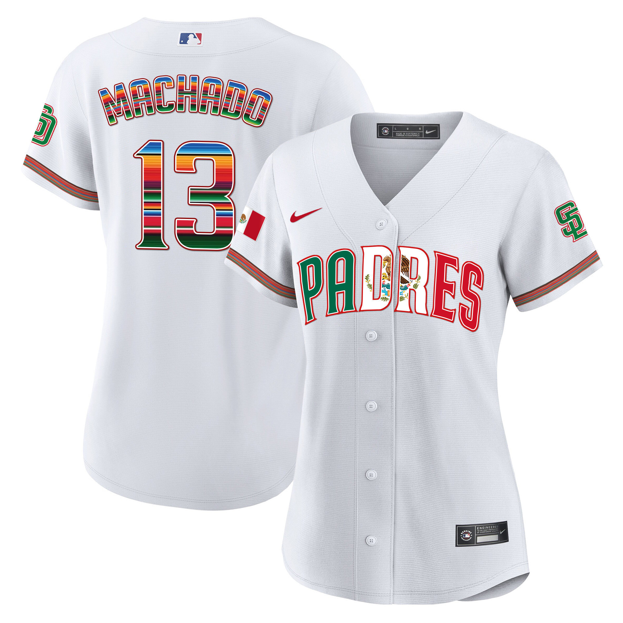 Women's San Diego Padres Mexico Cool Base Limited Jersey V2 - All Stitched - Image 2