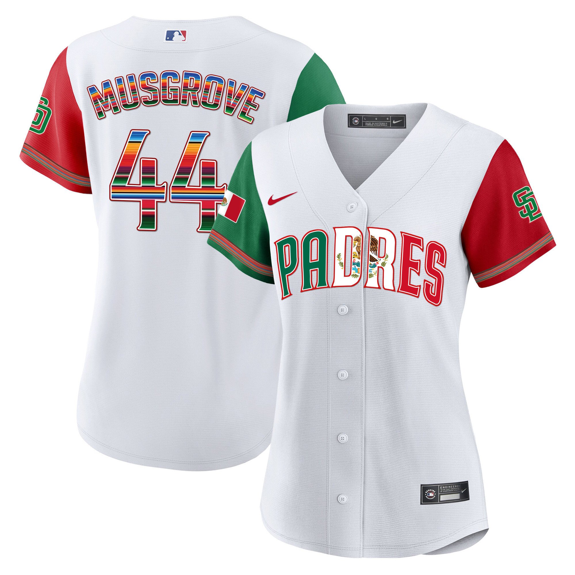 Women's San Diego Padres Mexico Cool Base Limited Jersey V2 - All Stitched - Image 40