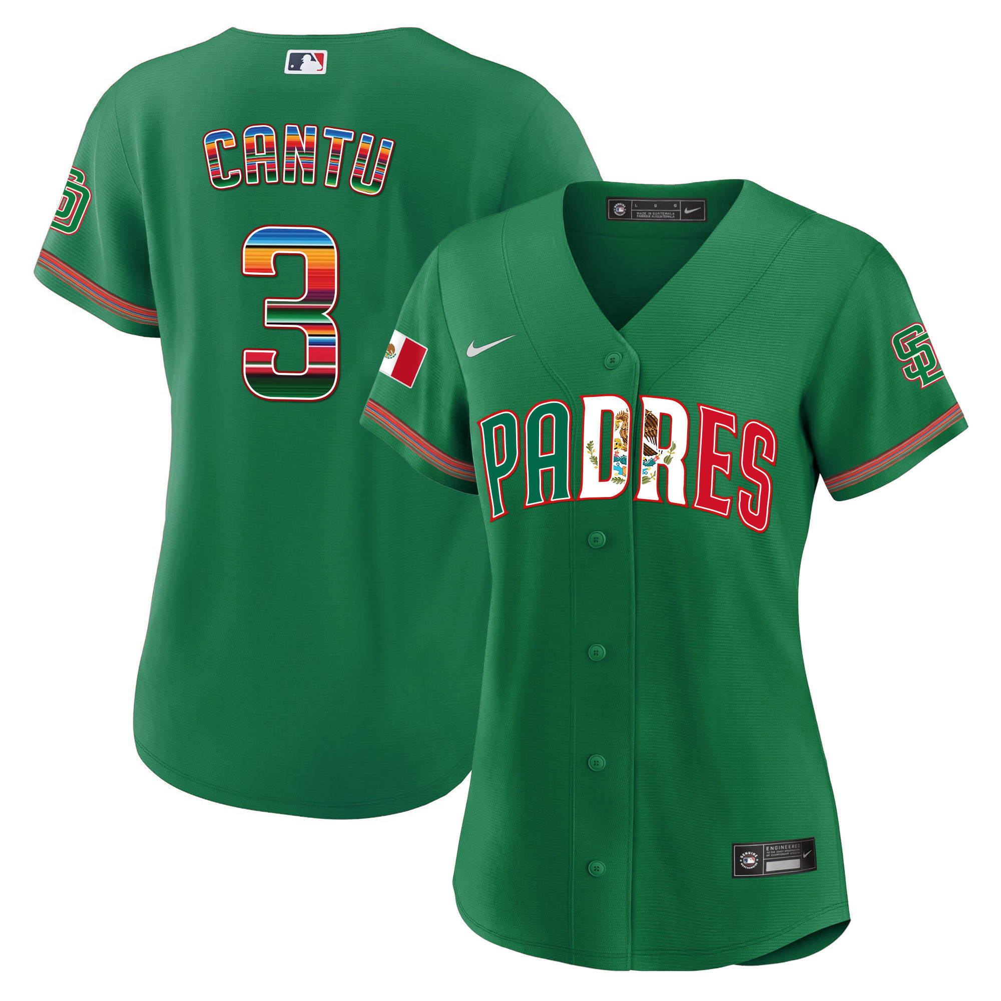 Women's San Diego Padres Mexico Cool Base Limited Jersey V2 - All Stitched - Image 27