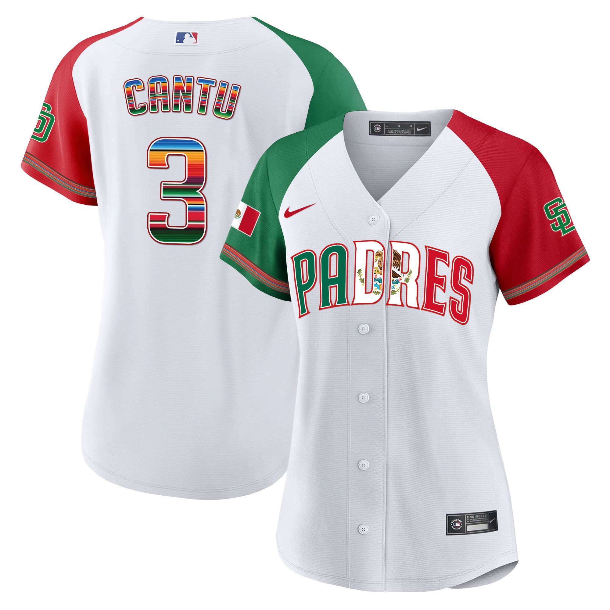 Women's San Diego Padres Mexico Cool Base Limited Jersey V2 - All Stitched - Image 34