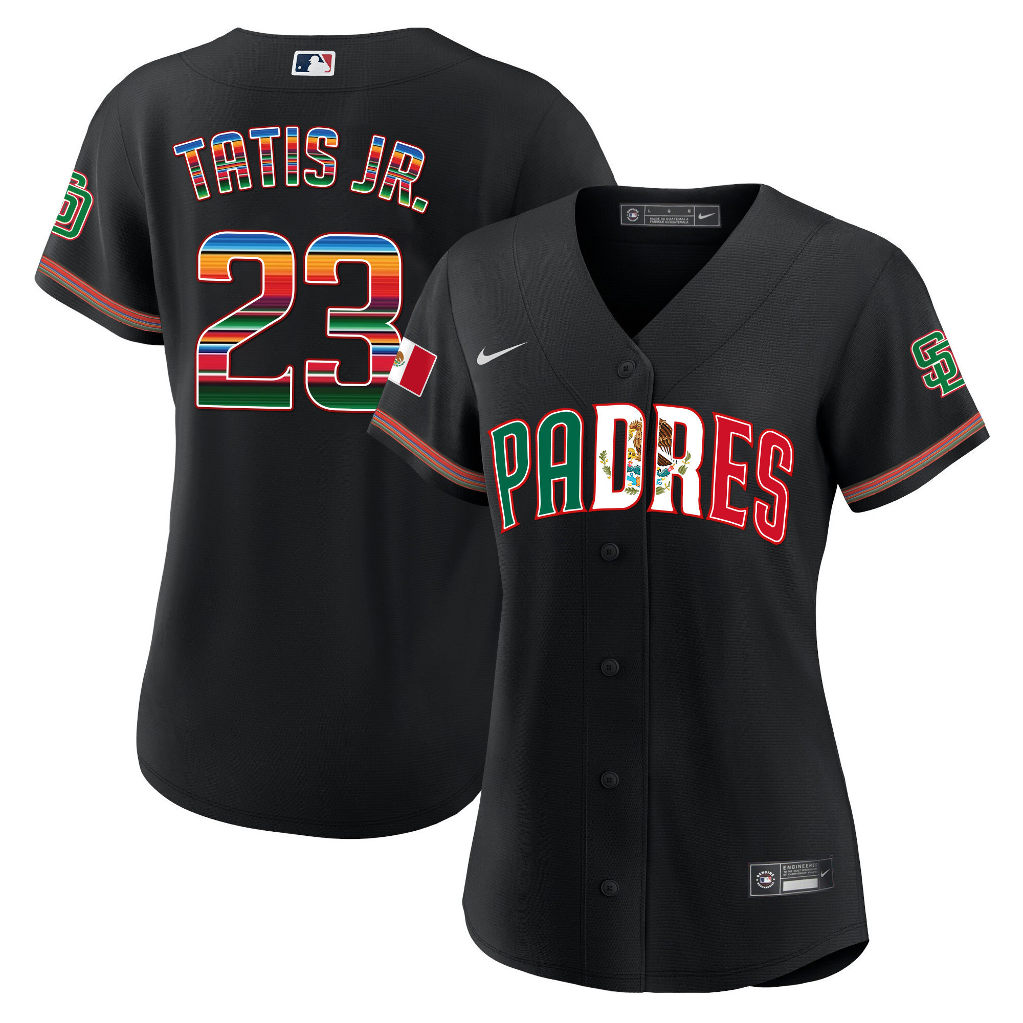 Women's San Diego Padres Mexico Cool Base Limited Jersey V2 - All Stitched - Image 8