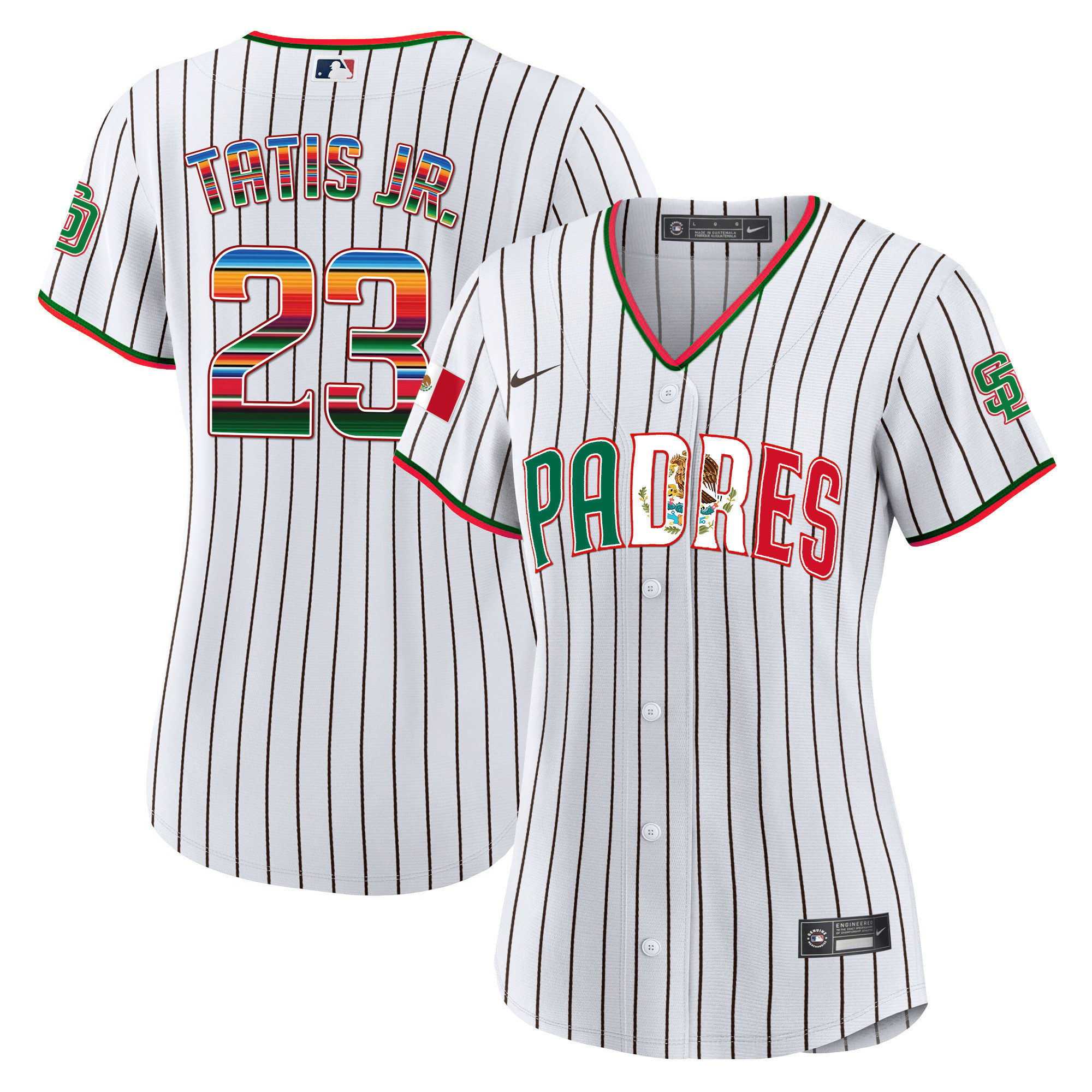 Women's San Diego Padres Mexico Cool Base Limited Jersey V2 - All Stitched - Image 15