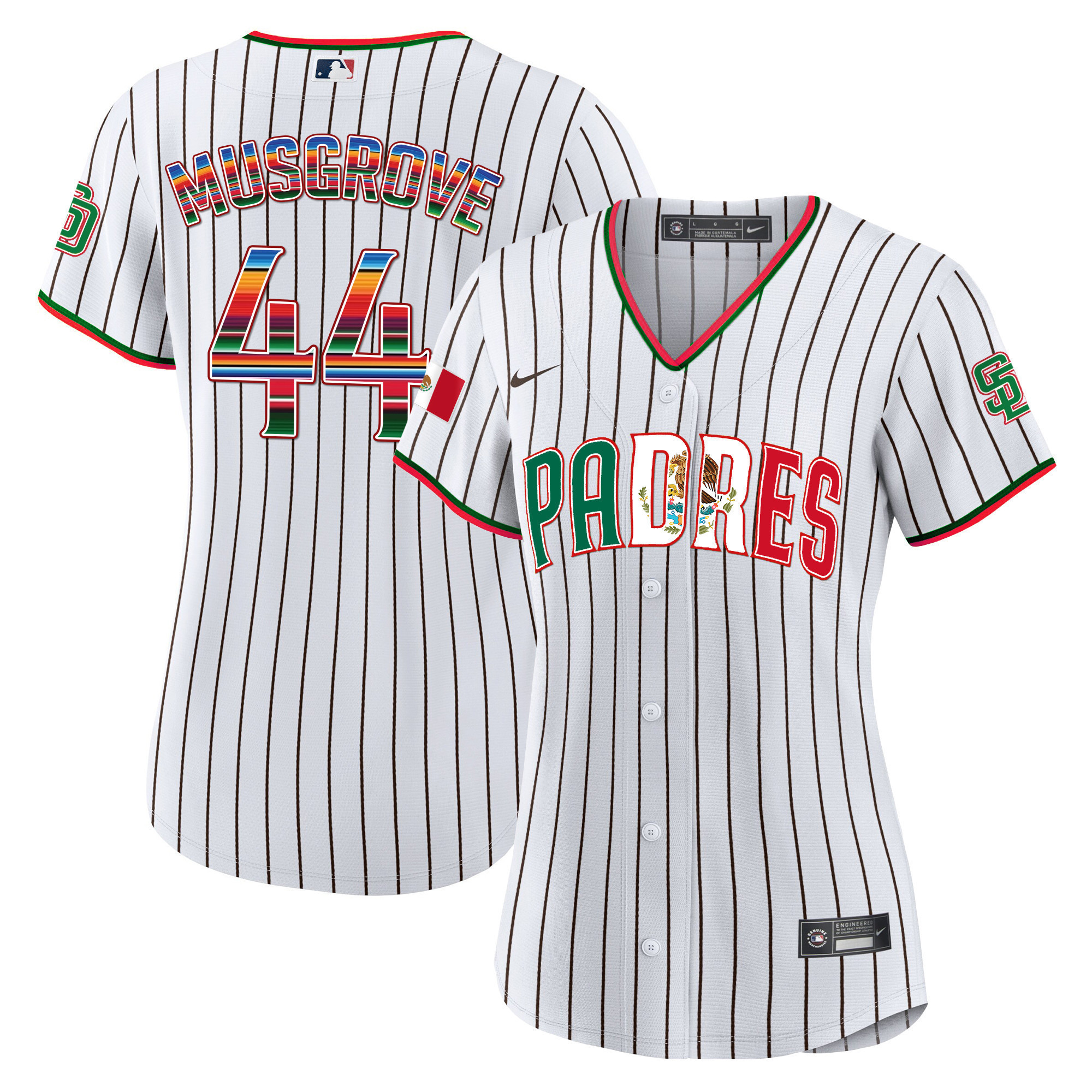 Women's San Diego Padres Mexico Cool Base Limited Jersey V2 - All Stitched - Image 19