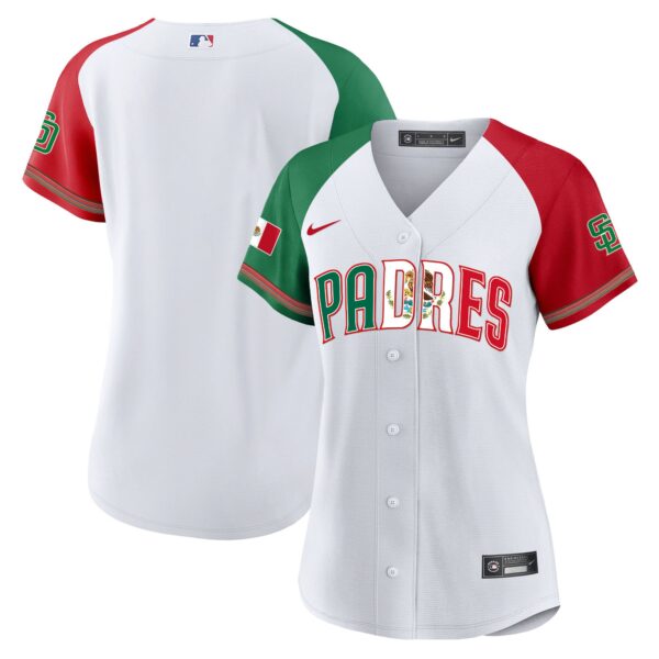 Women's San Diego Padres Mexico Cool Base Limited Jersey V2 - All Stitched - Image 35