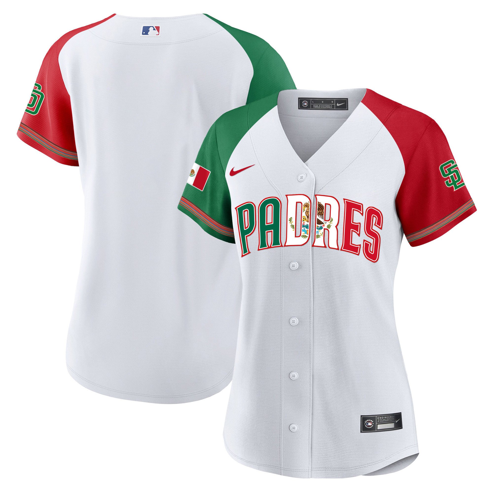 Women's San Diego Padres Mexico Cool Base Limited Jersey V2 - All Stitched - Image 35
