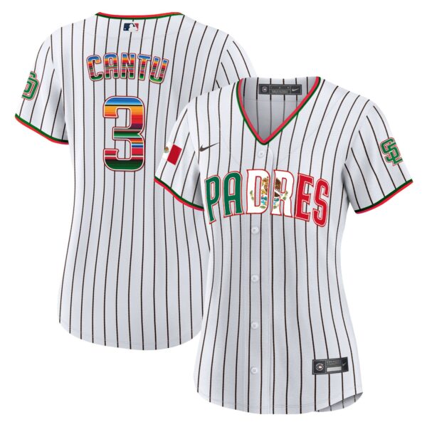 Women's San Diego Padres Mexico Cool Base Limited Jersey V2 - All Stitched - Image 20