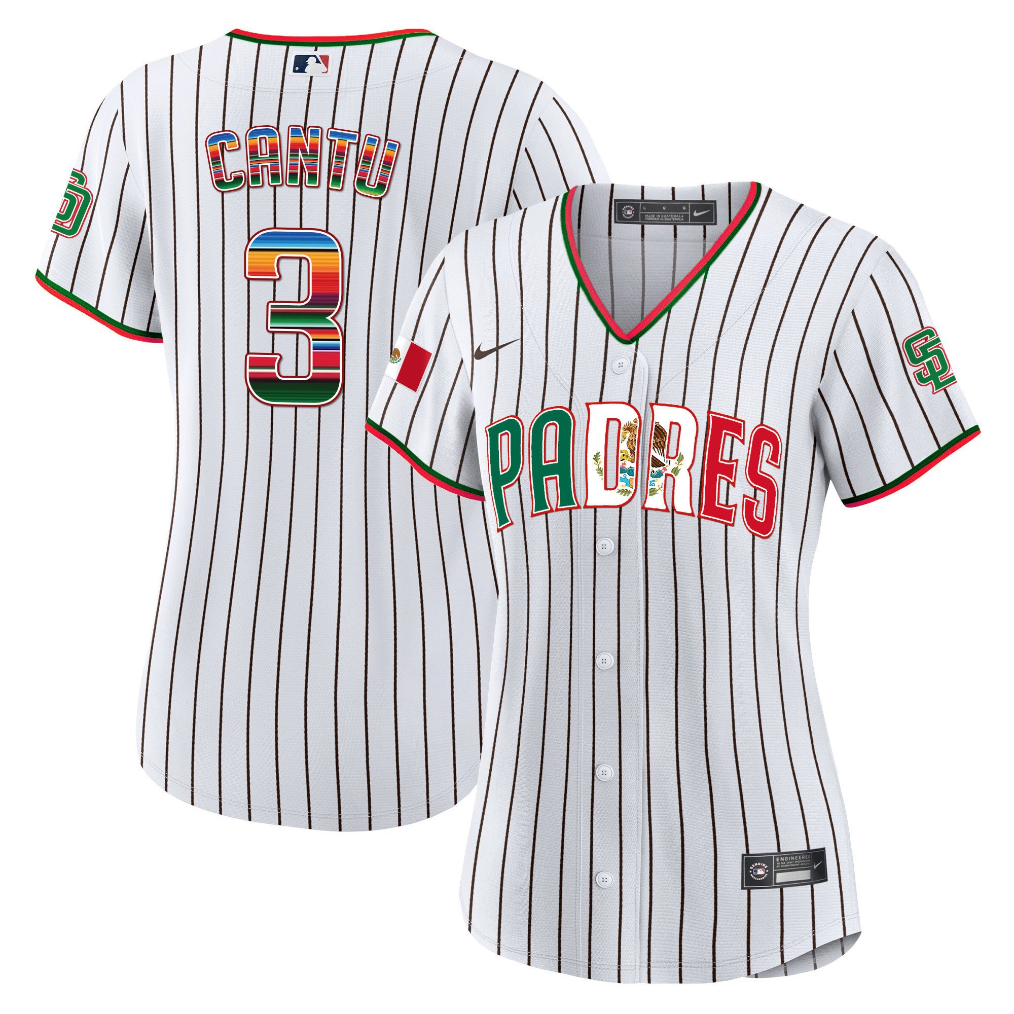 Women's San Diego Padres Mexico Cool Base Limited Jersey V2 - All Stitched - Image 20