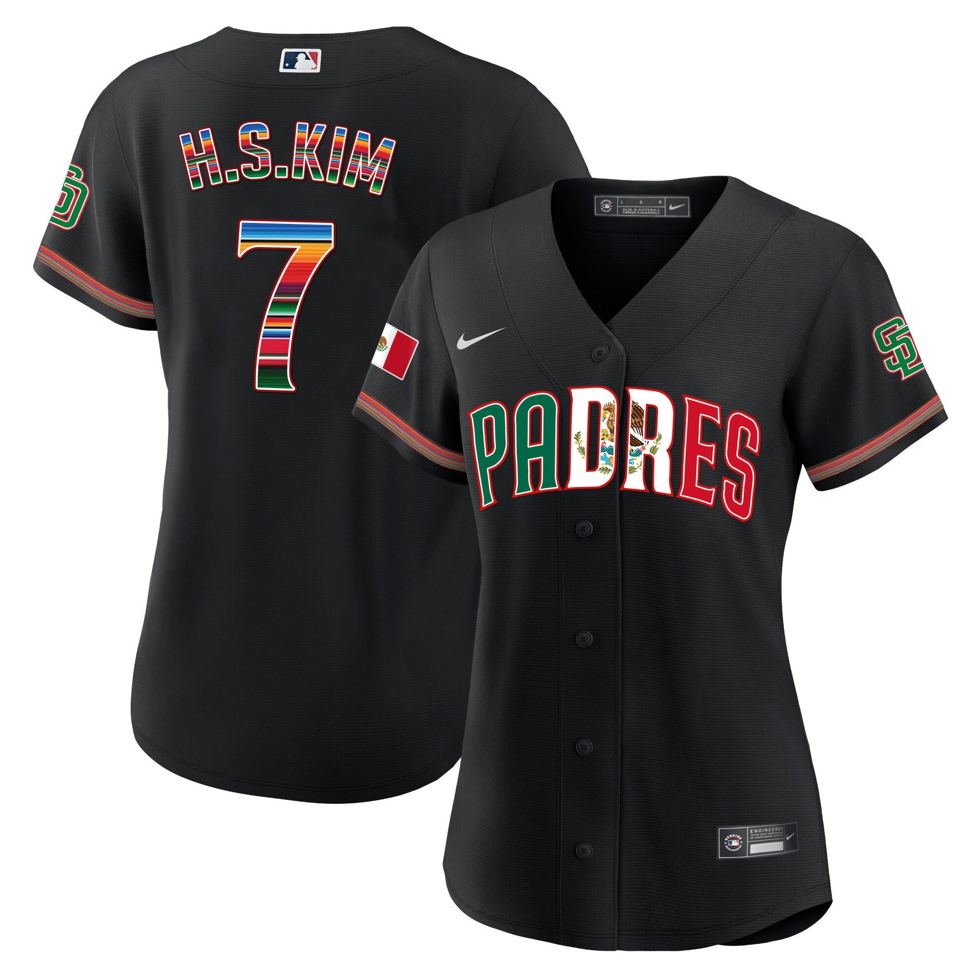 Women's San Diego Padres Mexico Cool Base Limited Jersey V2 - All Stitched - Image 11