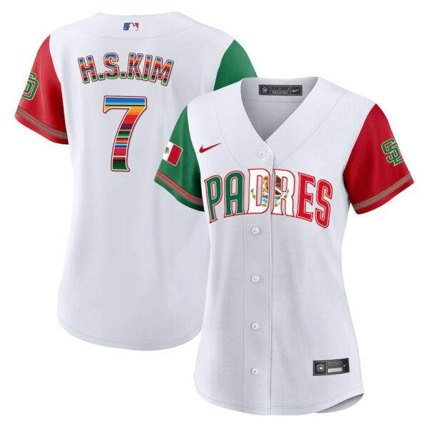 Women's San Diego Padres Mexico Cool Base Limited Jersey V2 - All Stitched - Image 39