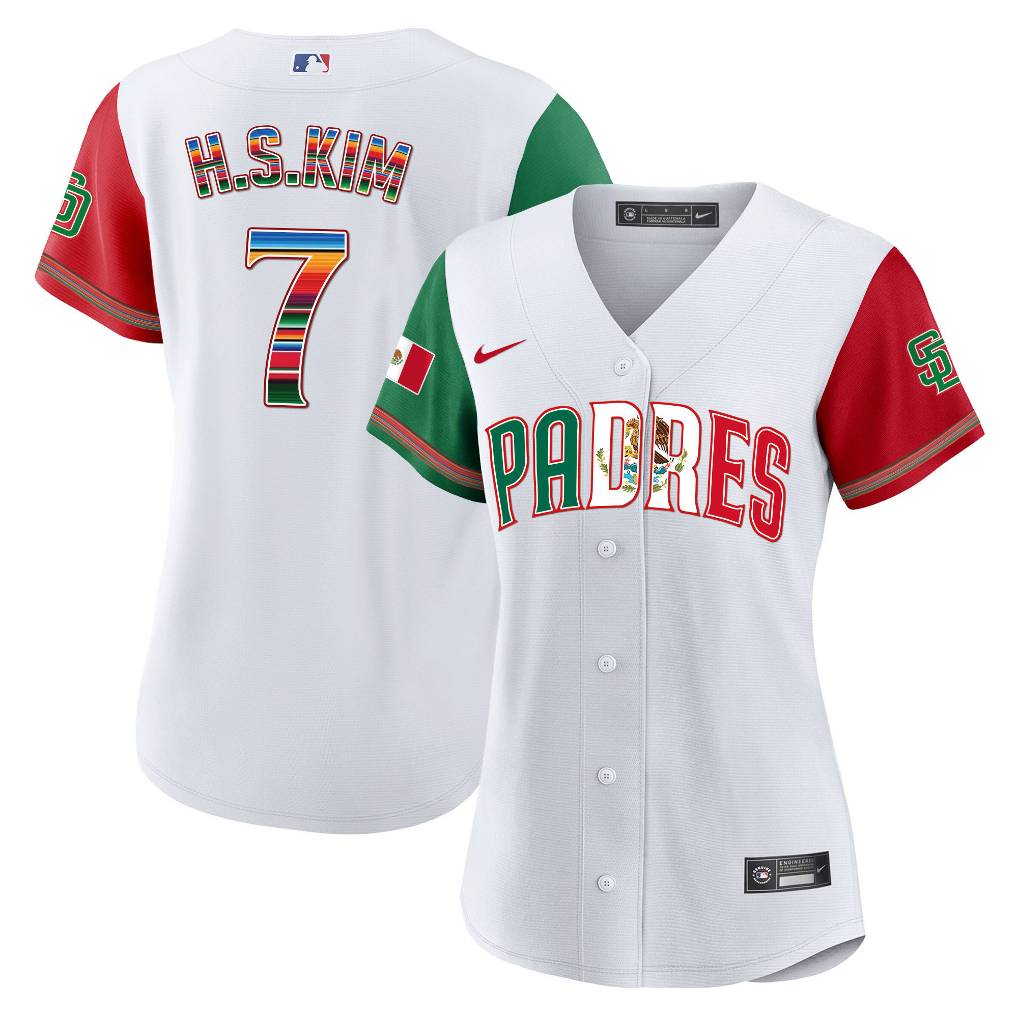Women's San Diego Padres Mexico Cool Base Limited Jersey V2 - All Stitched - Image 39