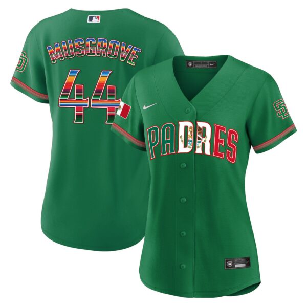 Women's San Diego Padres Mexico Cool Base Limited Jersey V2 - All Stitched - Image 26
