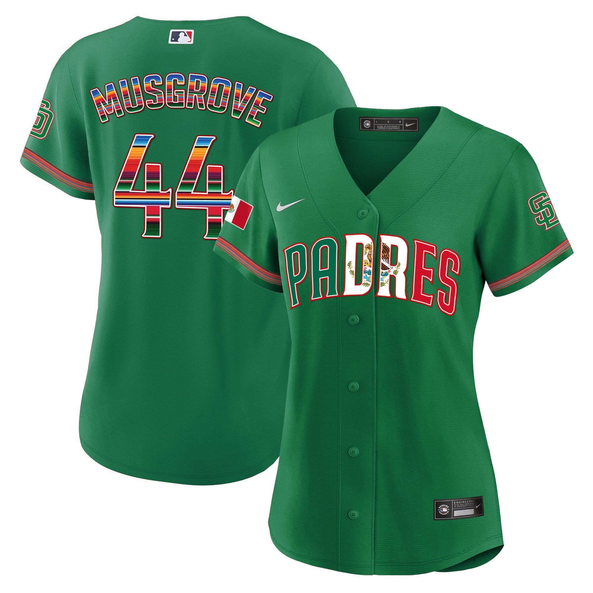 Women's San Diego Padres Mexico Cool Base Limited Jersey V2 - All Stitched - Image 26