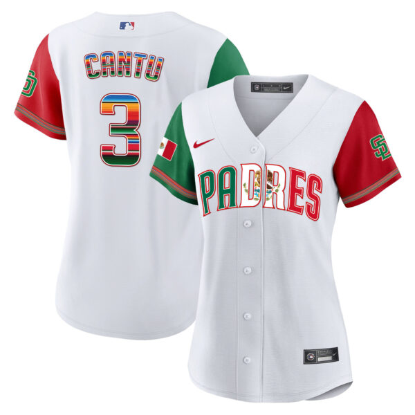 Women's San Diego Padres Mexico Cool Base Limited Jersey V2 - All Stitched - Image 41