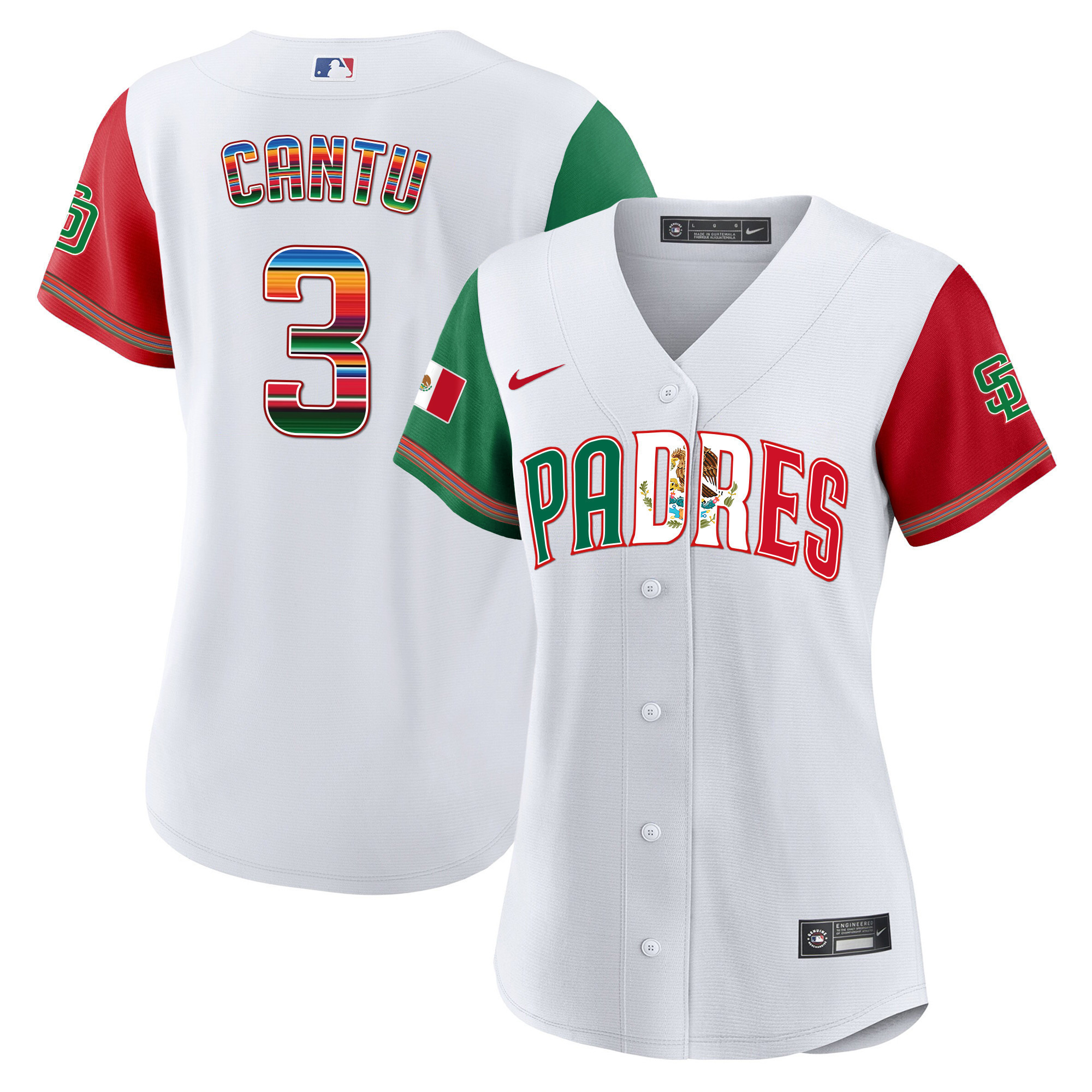 Women's San Diego Padres Mexico Cool Base Limited Jersey V2 - All Stitched - Image 41