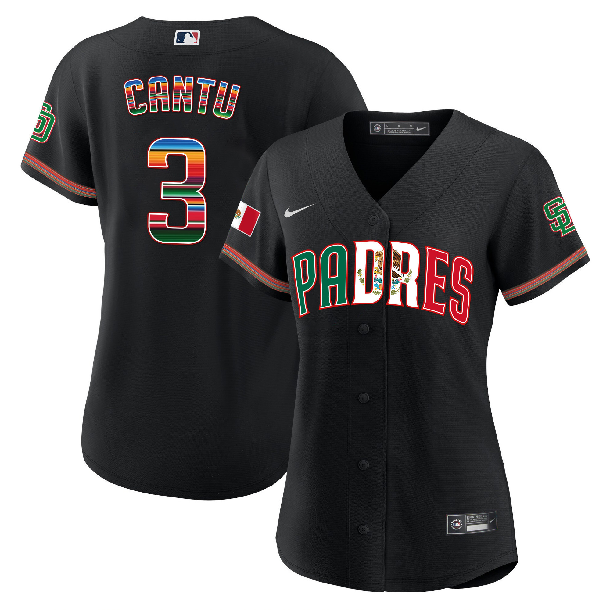 Women's San Diego Padres Mexico Cool Base Limited Jersey V2 - All Stitched - Image 13