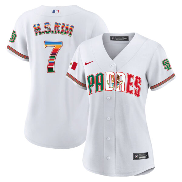 Women's San Diego Padres Mexico Cool Base Limited Jersey V2 - All Stitched - Image 4