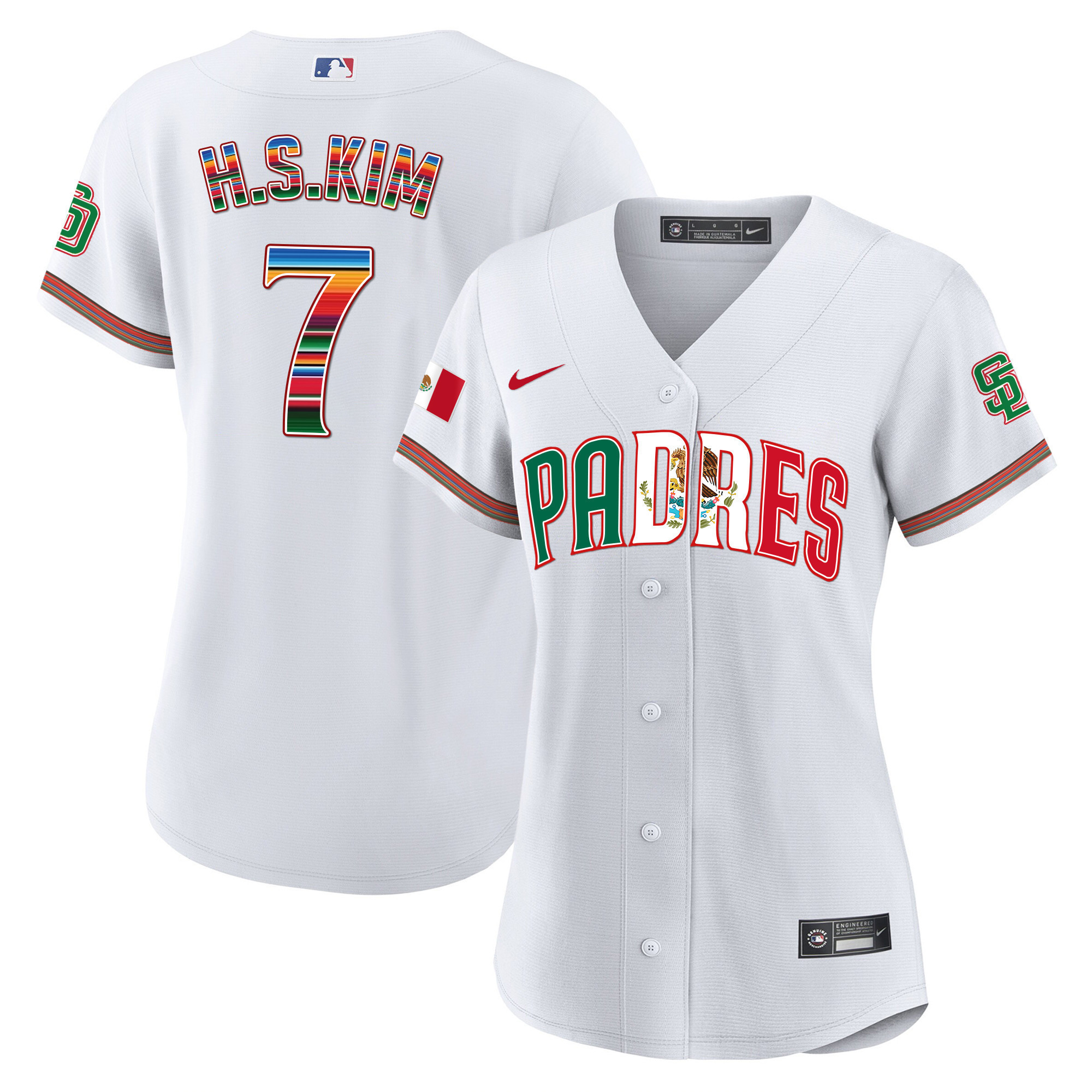 Women's San Diego Padres Mexico Cool Base Limited Jersey V2 - All Stitched - Image 4