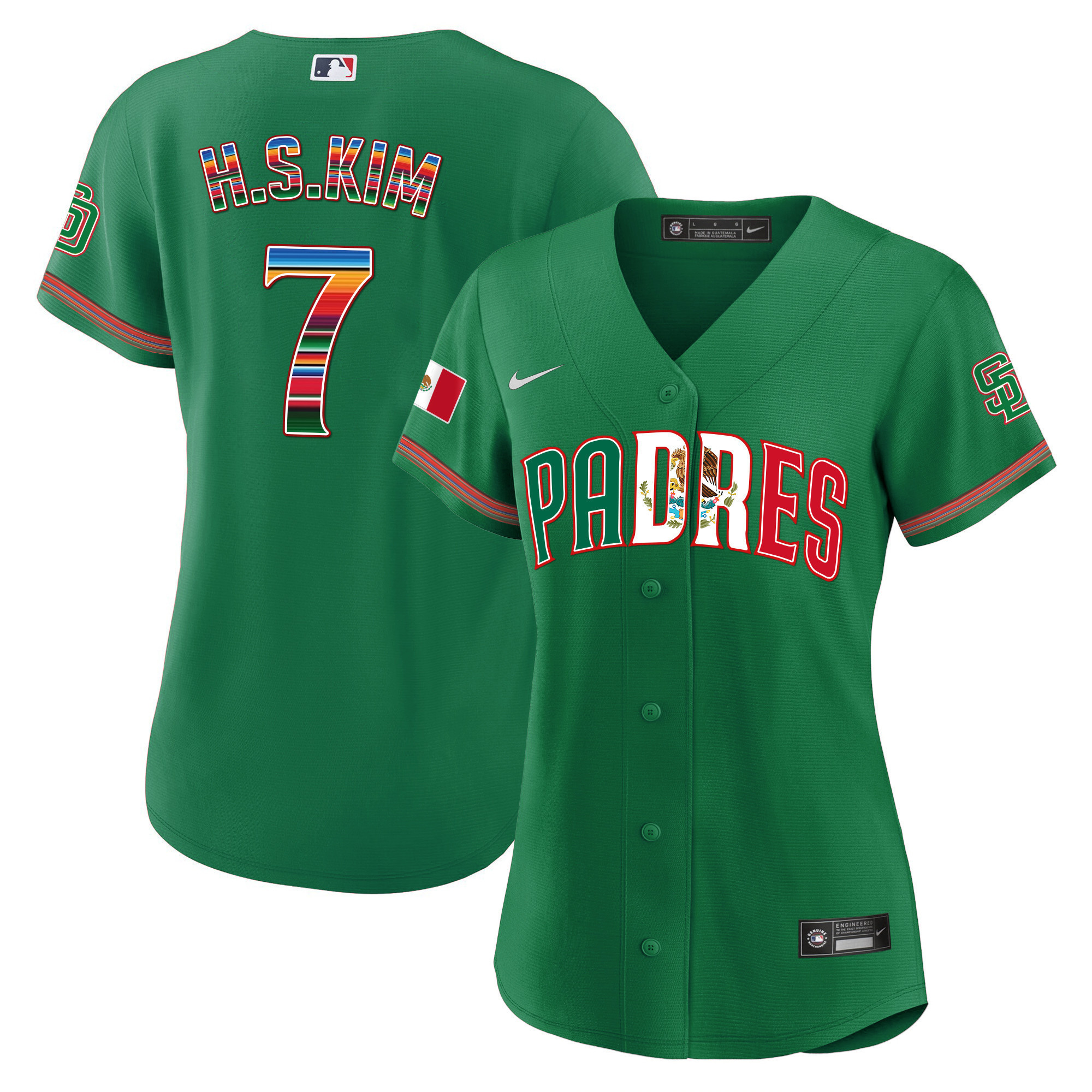 Women's San Diego Padres Mexico Cool Base Limited Jersey V2 - All Stitched - Image 25
