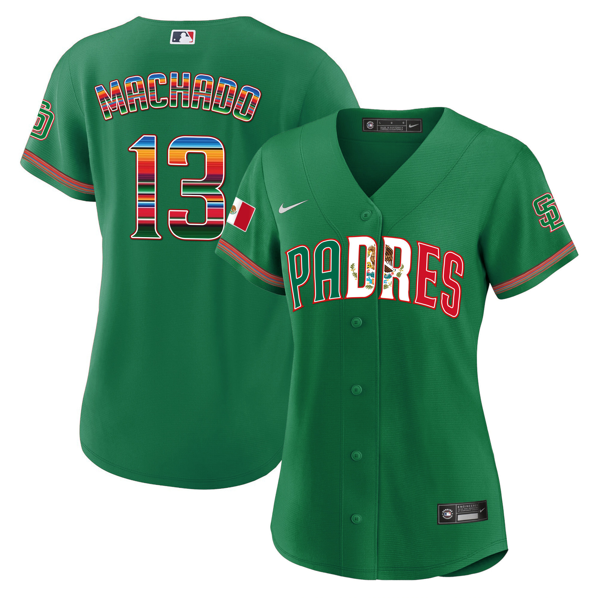 Women's San Diego Padres Mexico Cool Base Limited Jersey V2 - All Stitched - Image 23