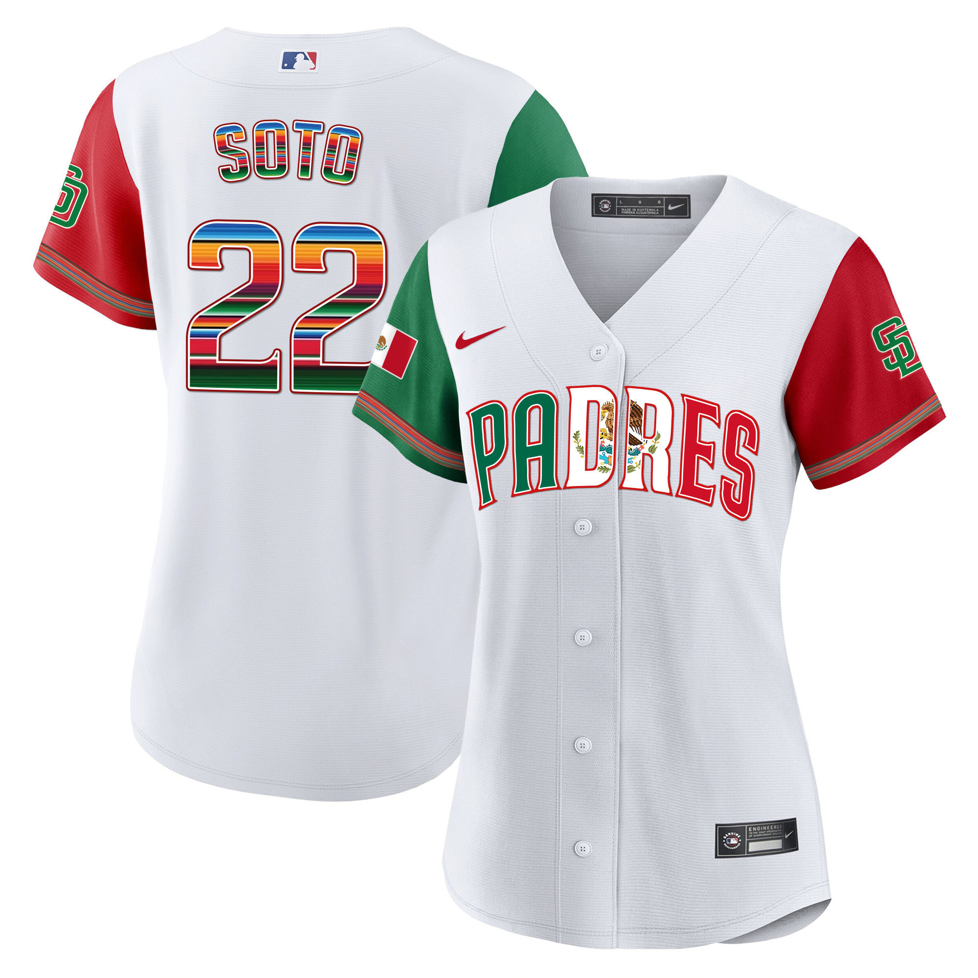 Women's San Diego Padres Mexico Cool Base Limited Jersey V2 - All Stitched - Image 38