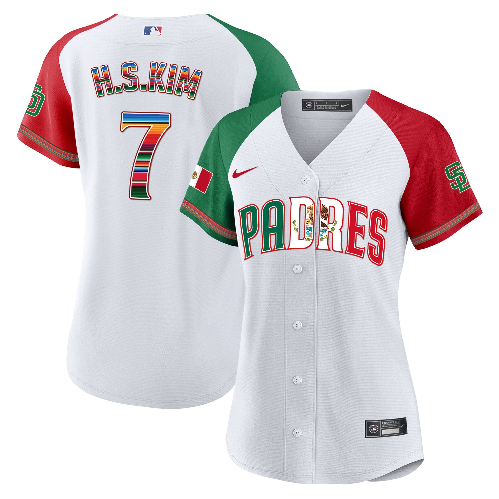 Women's San Diego Padres Mexico Cool Base Limited Jersey V2 - All Stitched - Image 32