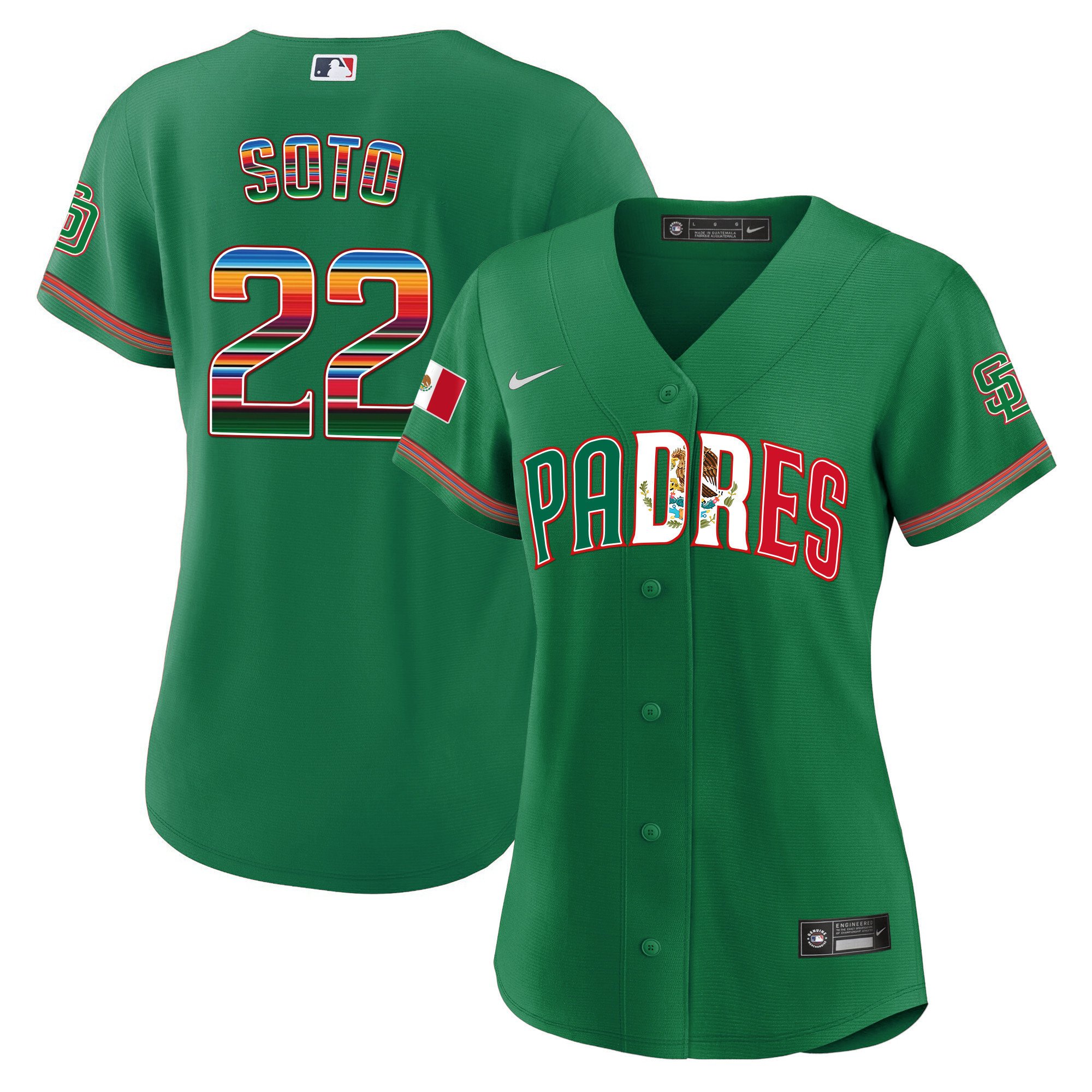 Women's San Diego Padres Mexico Cool Base Limited Jersey V2 - All Stitched - Image 24