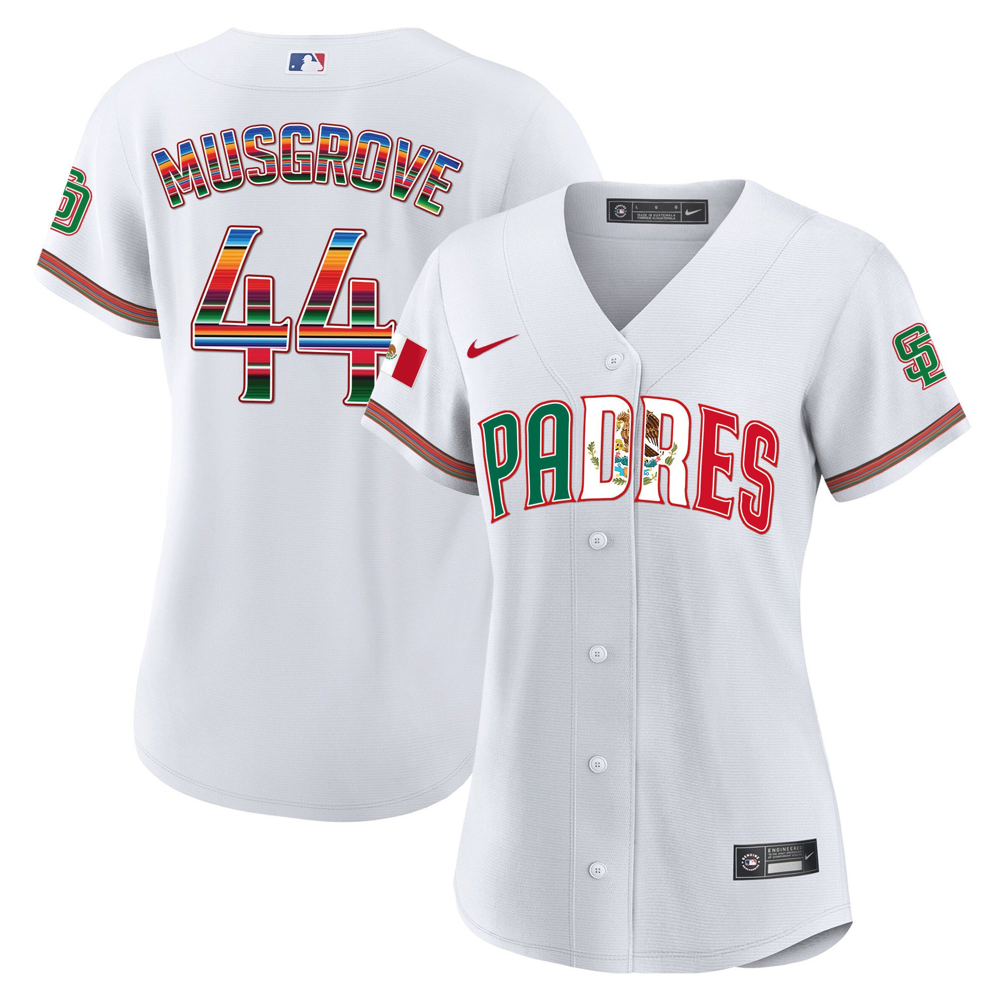 Women's San Diego Padres Mexico Cool Base Limited Jersey V2 - All Stitched - Image 5