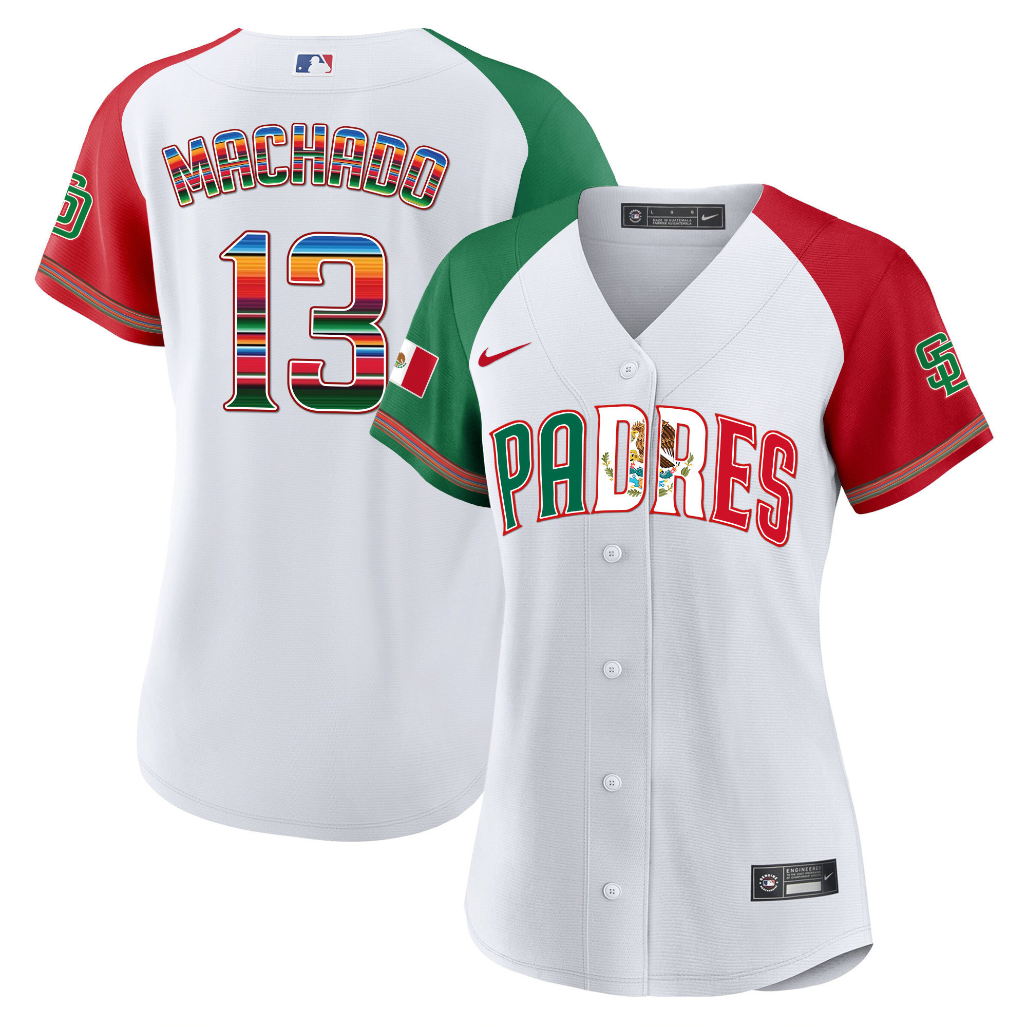 Women's San Diego Padres Mexico Cool Base Limited Jersey V2 - All Stitched - Image 30