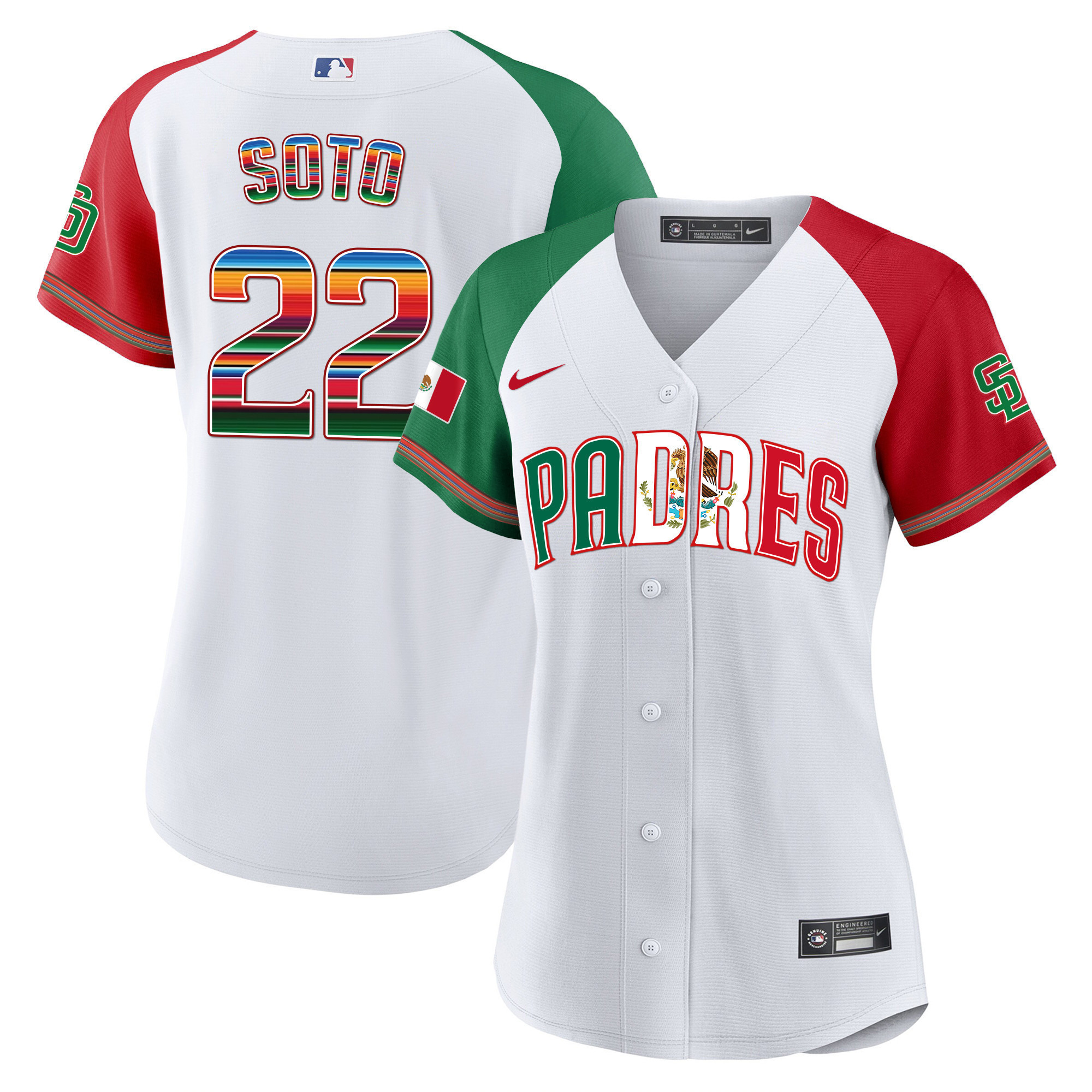 Women's San Diego Padres Mexico Cool Base Limited Jersey V2 - All Stitched - Image 31
