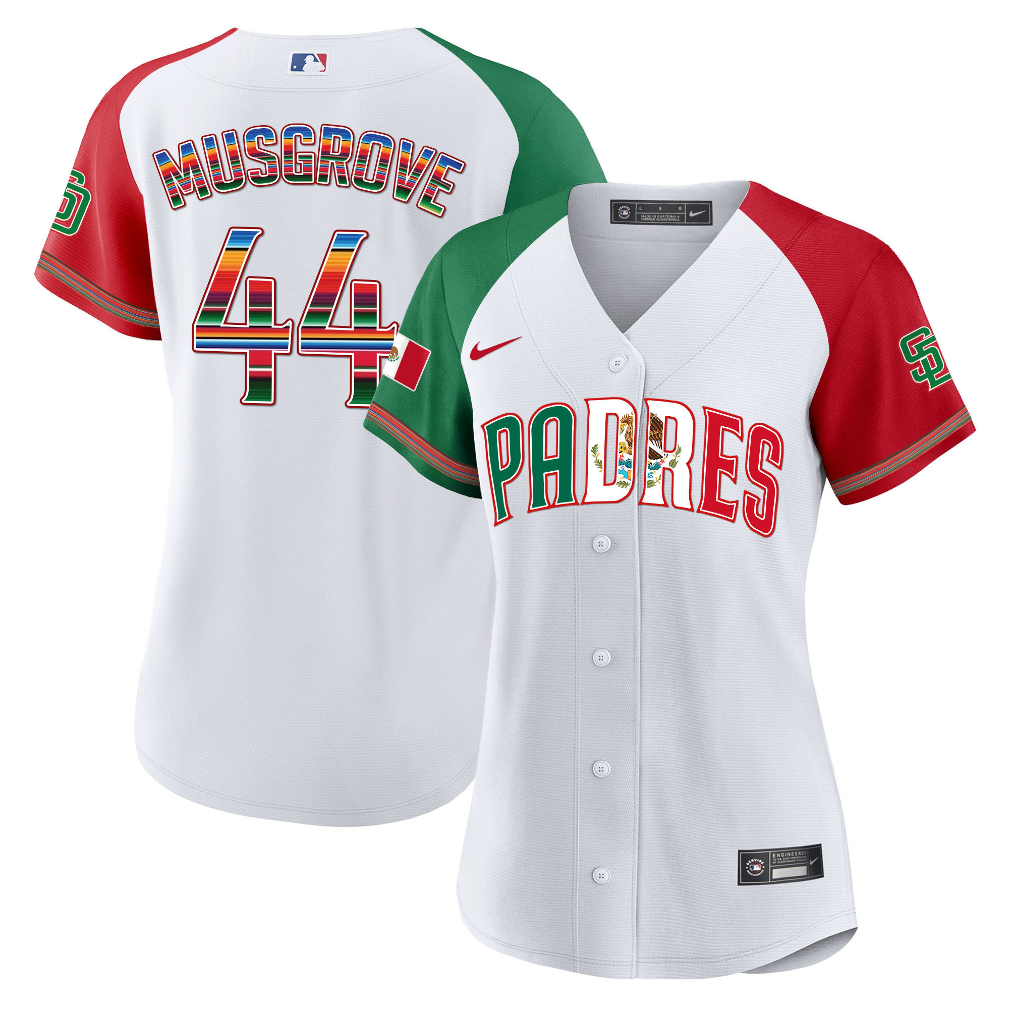 Women's San Diego Padres Mexico Cool Base Limited Jersey V2 - All Stitched - Image 33